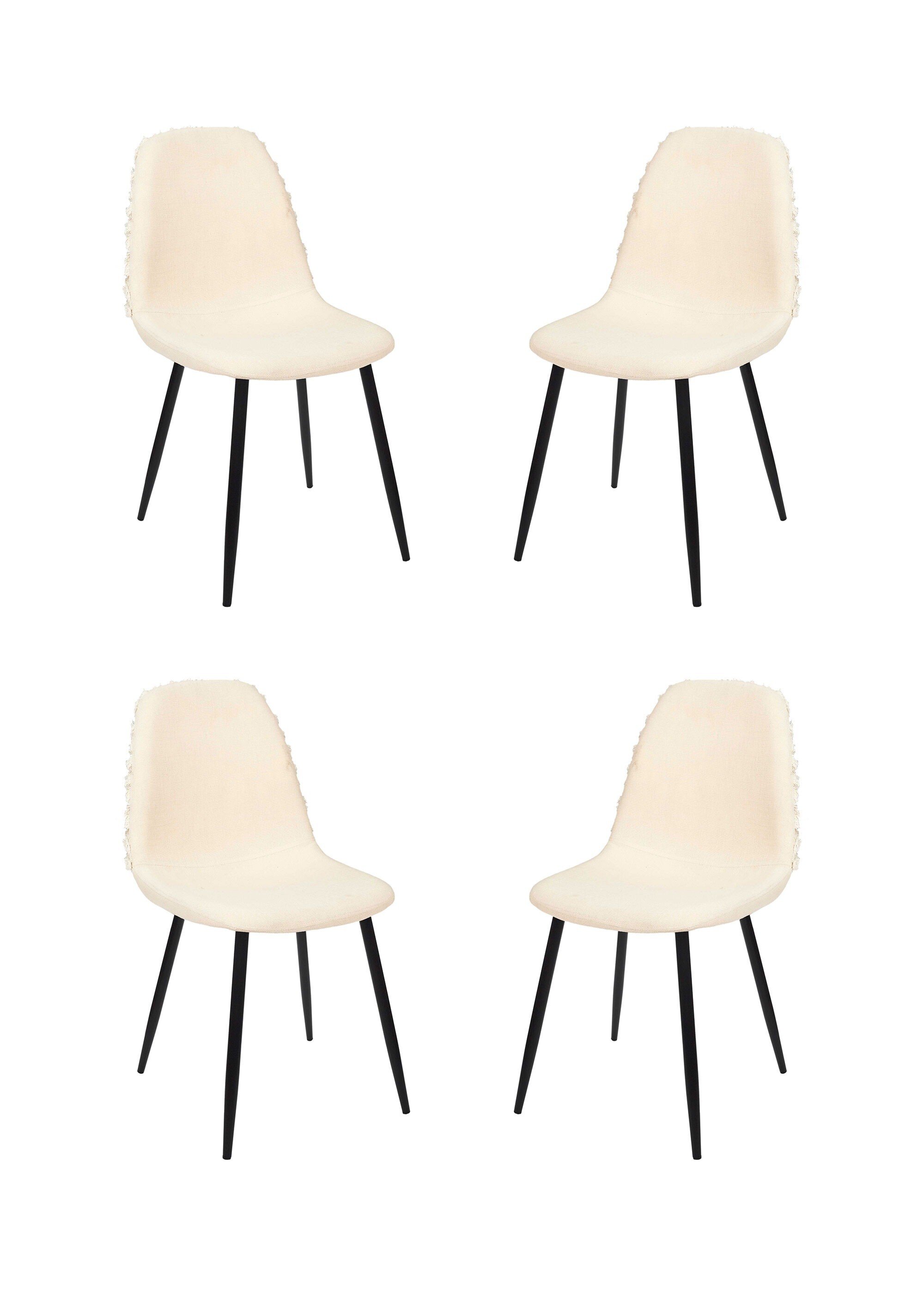 Chaises bouclette avec dossier chevrons BEIGE CMP-HD7670 FA1