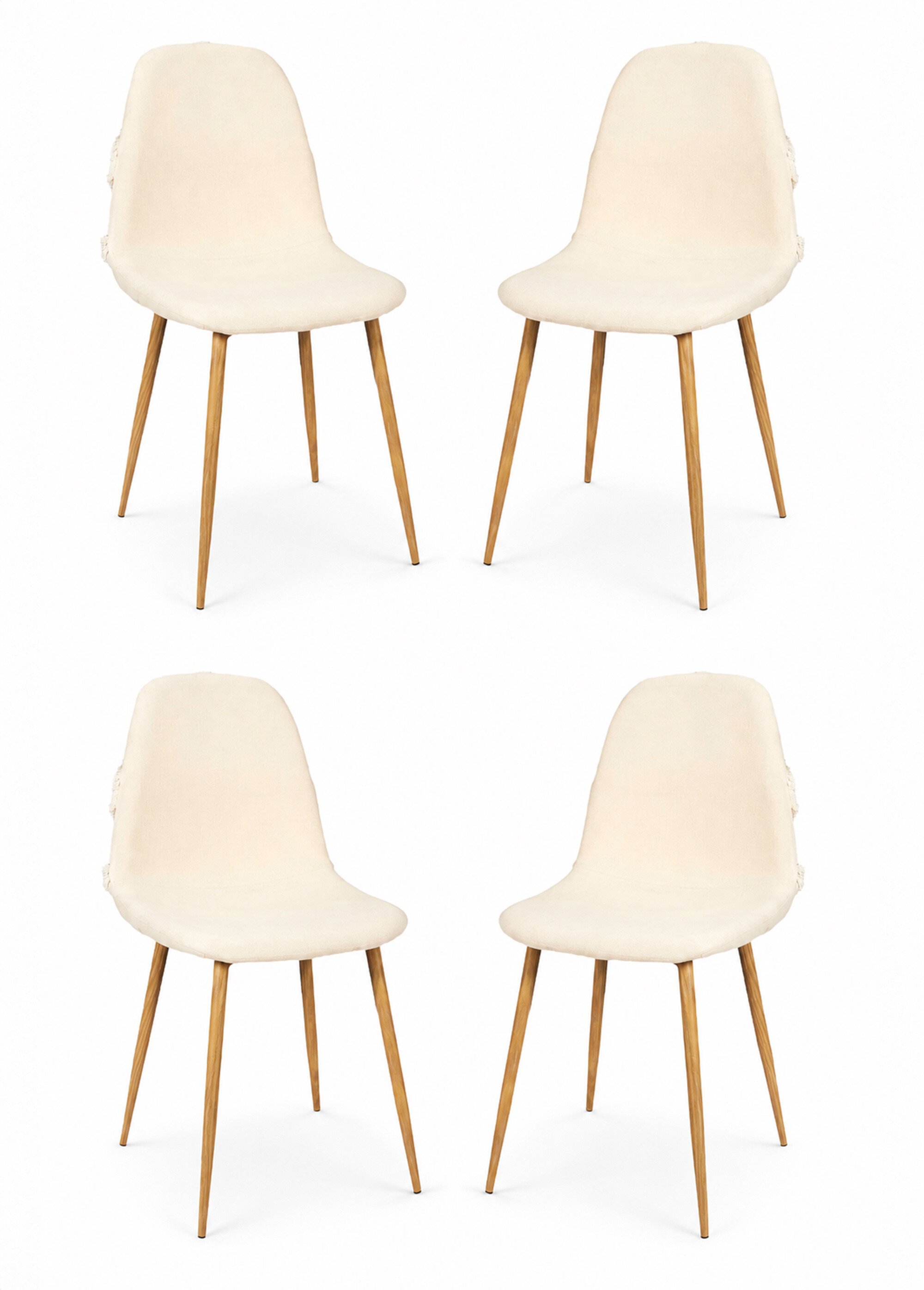 Chaises bouclette avec dossier losanges BEIGE ET MARRON CMP-HD7671 FA1