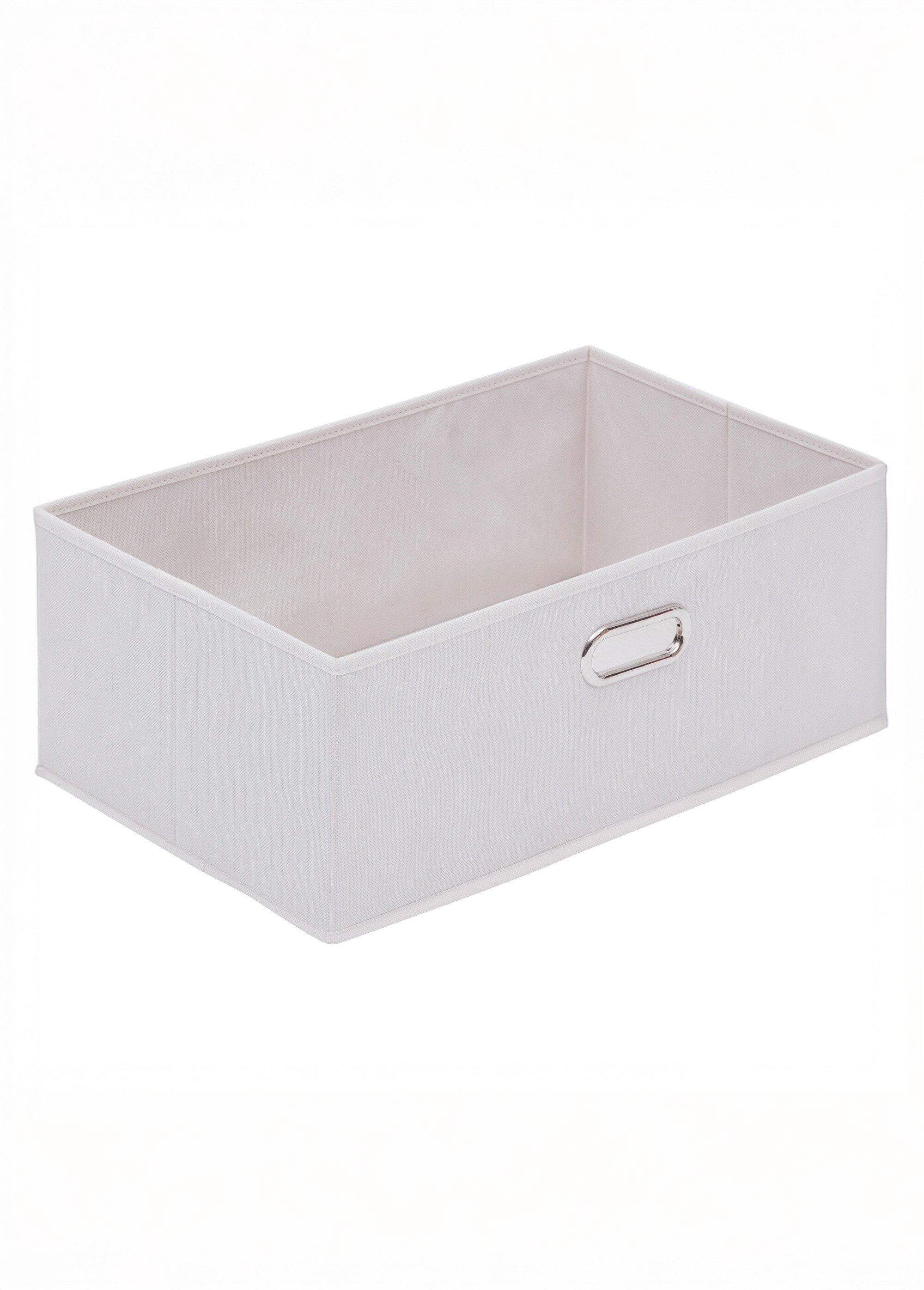 Commode façon bois, 2 tiroirs intissé Beige JJA-193619 DE2