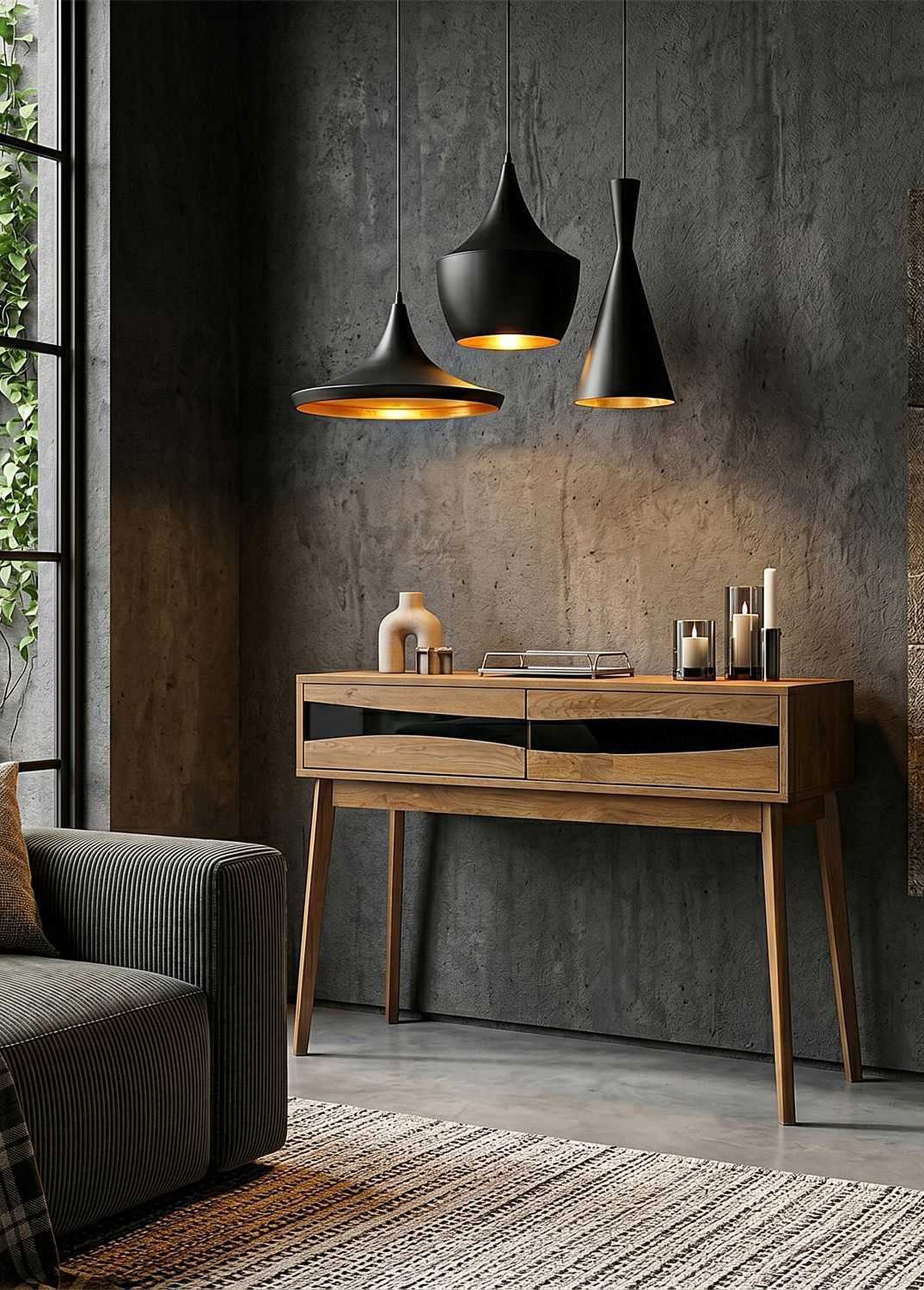 Console authentique 2 tiroirs HERITAGE MARRON CMP-HD7923 AM1