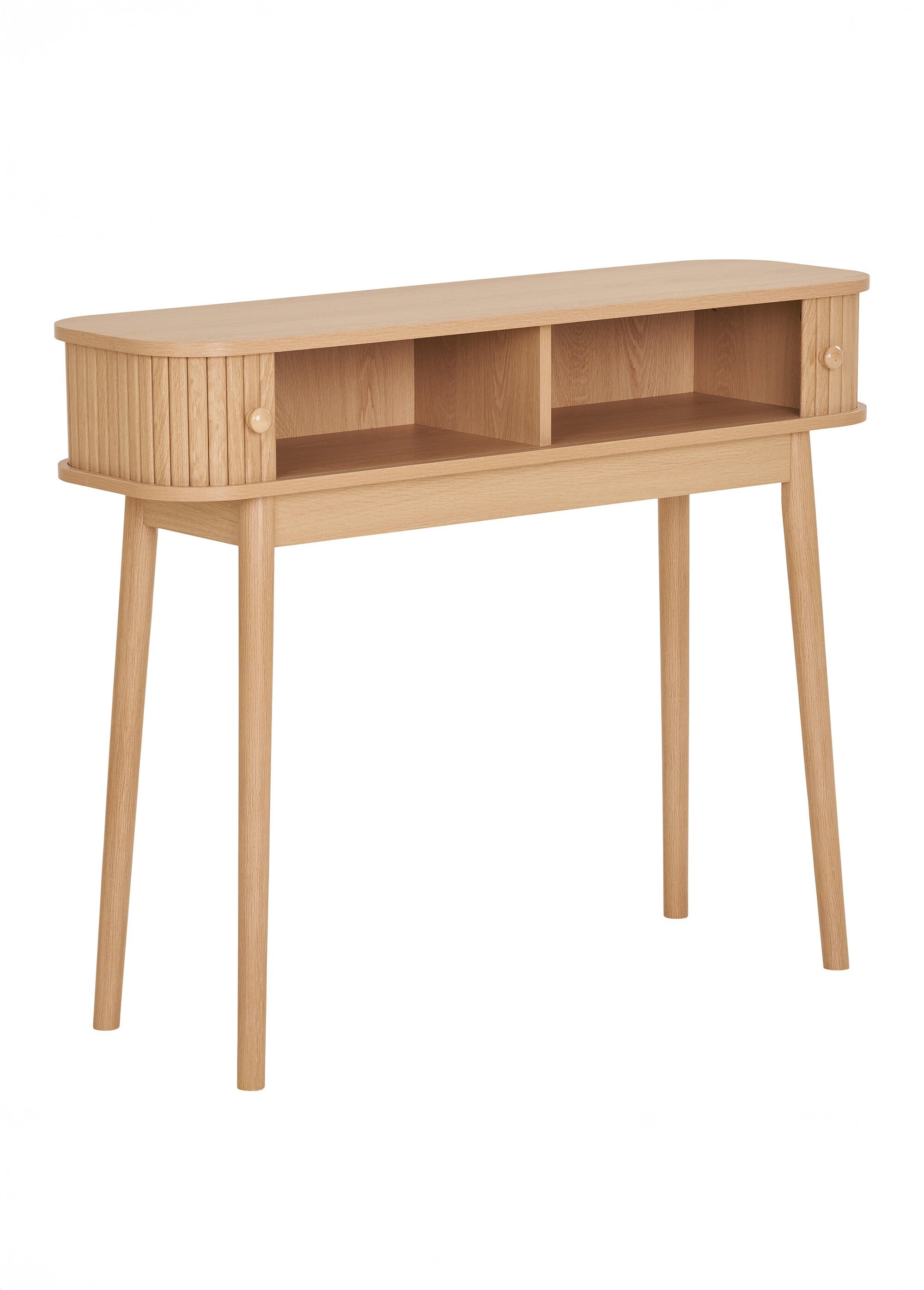 Console bois avec portes coulissantes