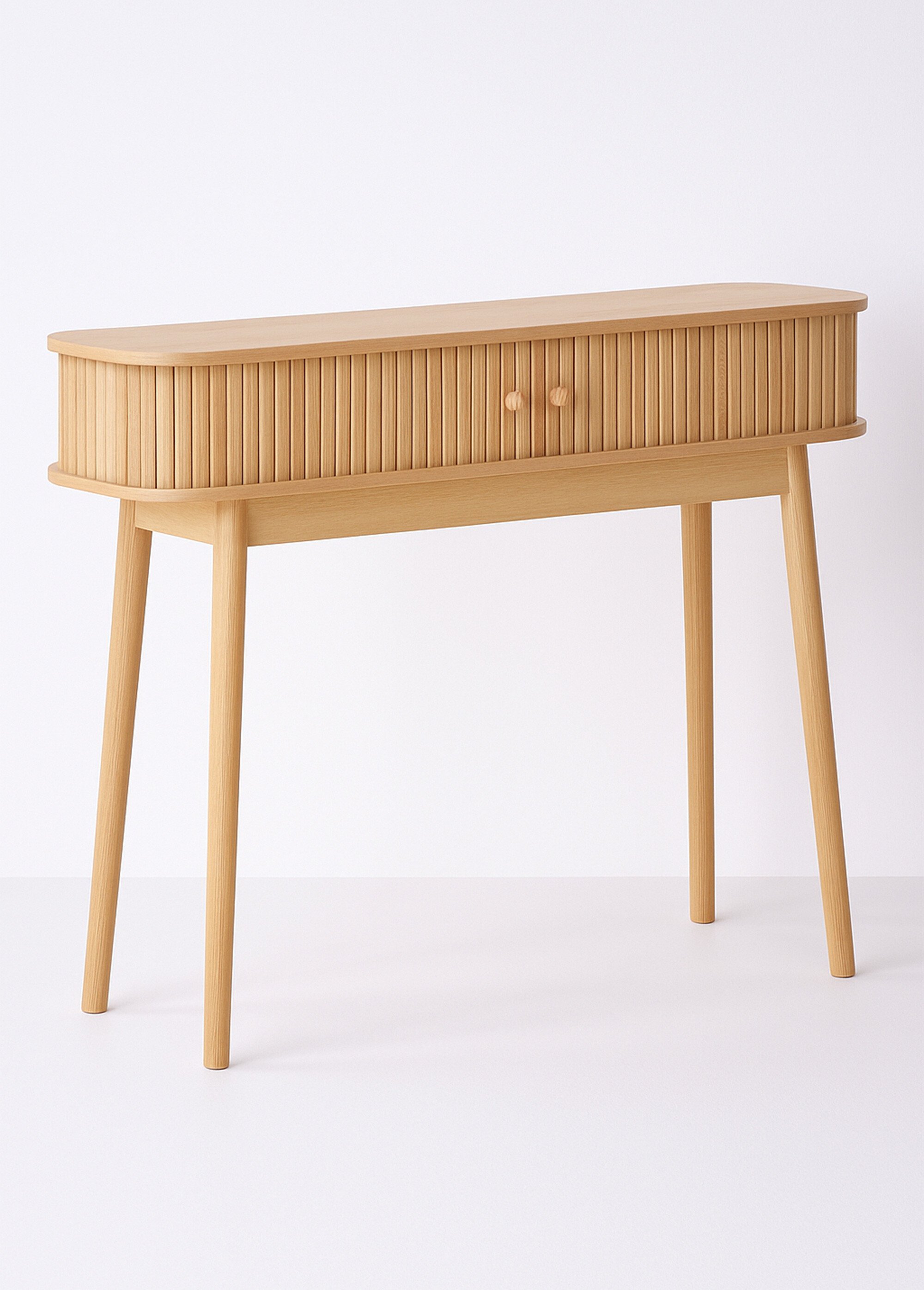 Console bois avec portes coulissantes BEIGE HN-2303000 FA1