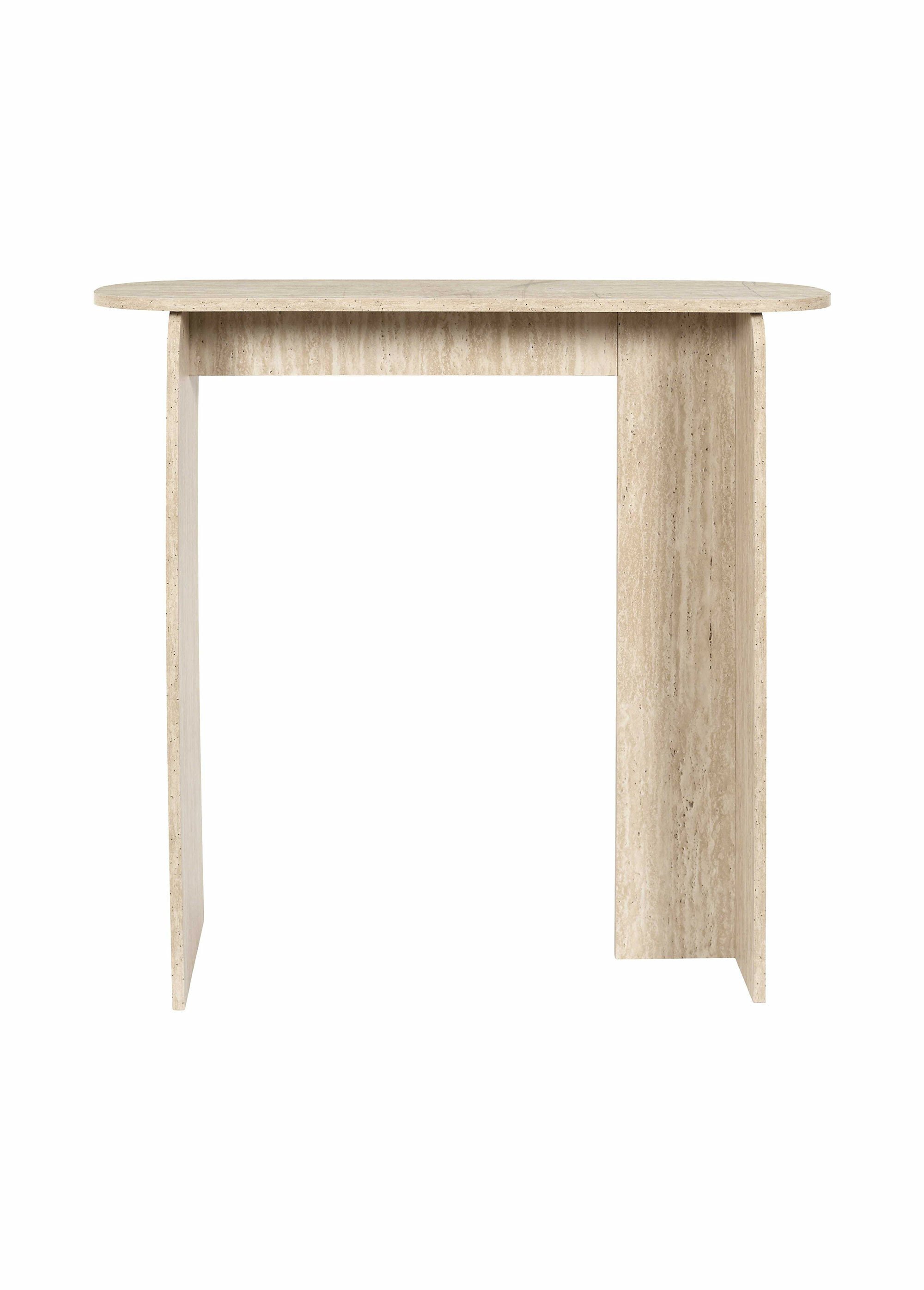 Console design, effet pierre travertin BLANC ET BEIGE CMP-HD7740 DE1