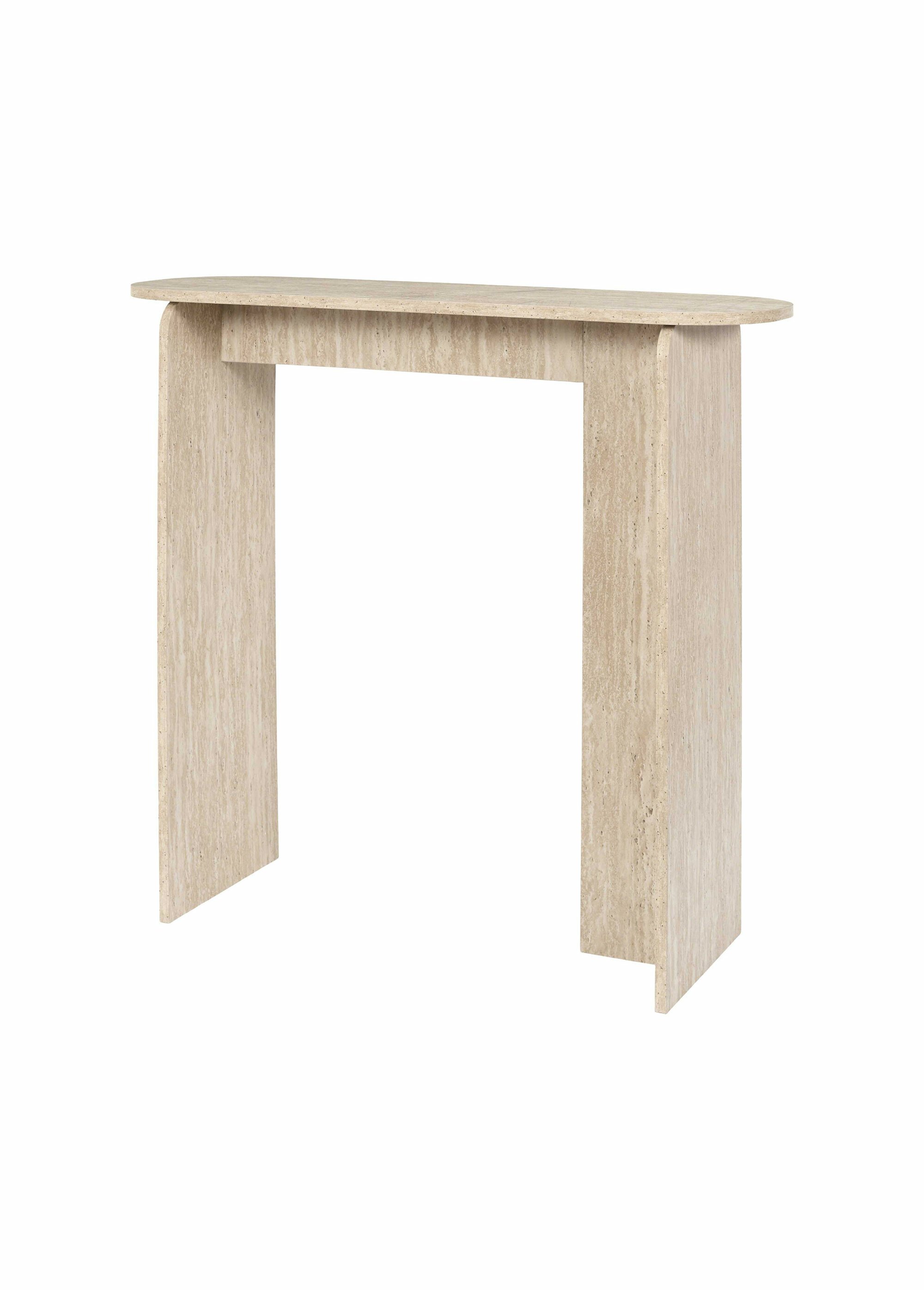 Console design, effet pierre travertin