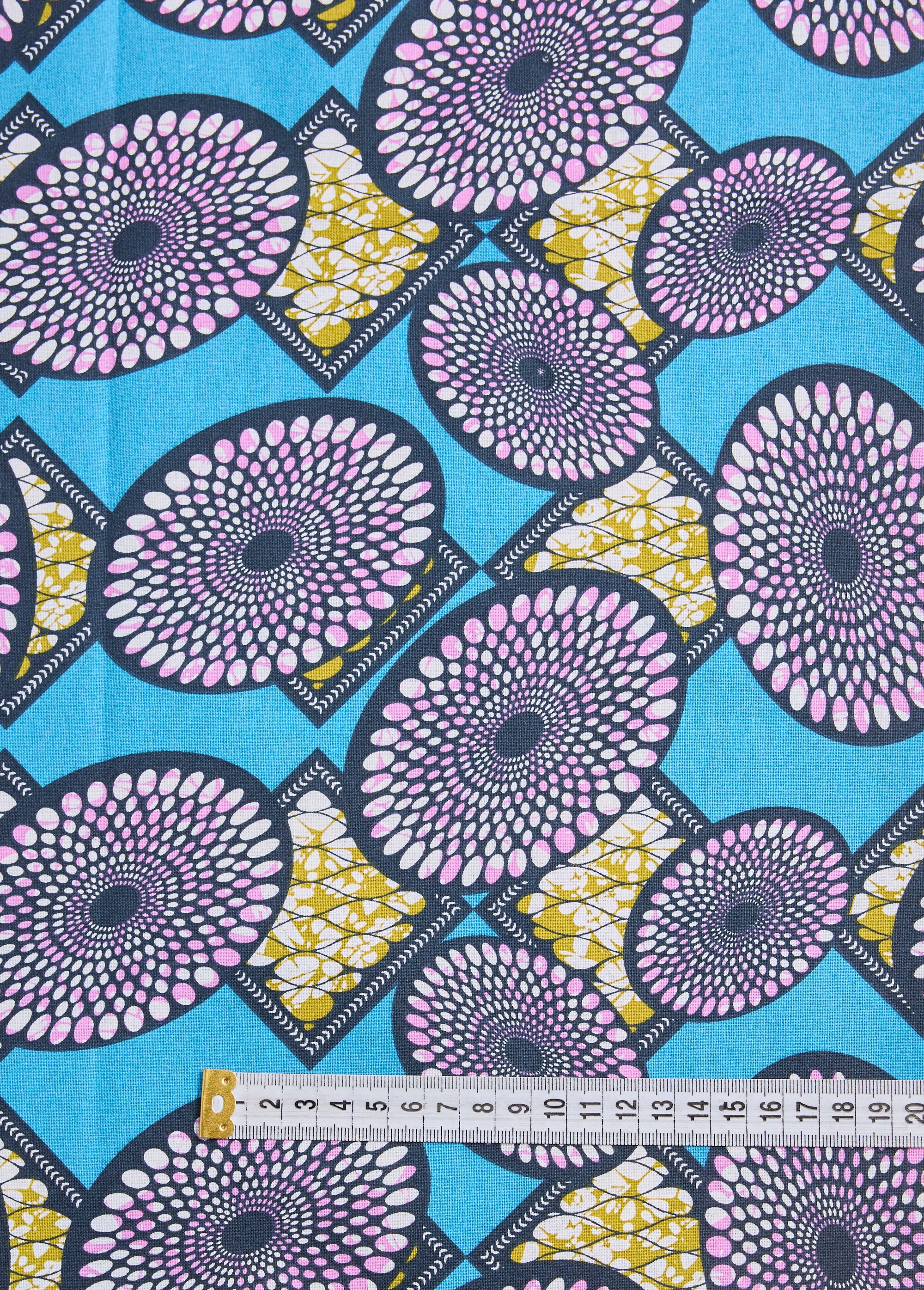 Coupon tissu coton imprimé ethnique 13