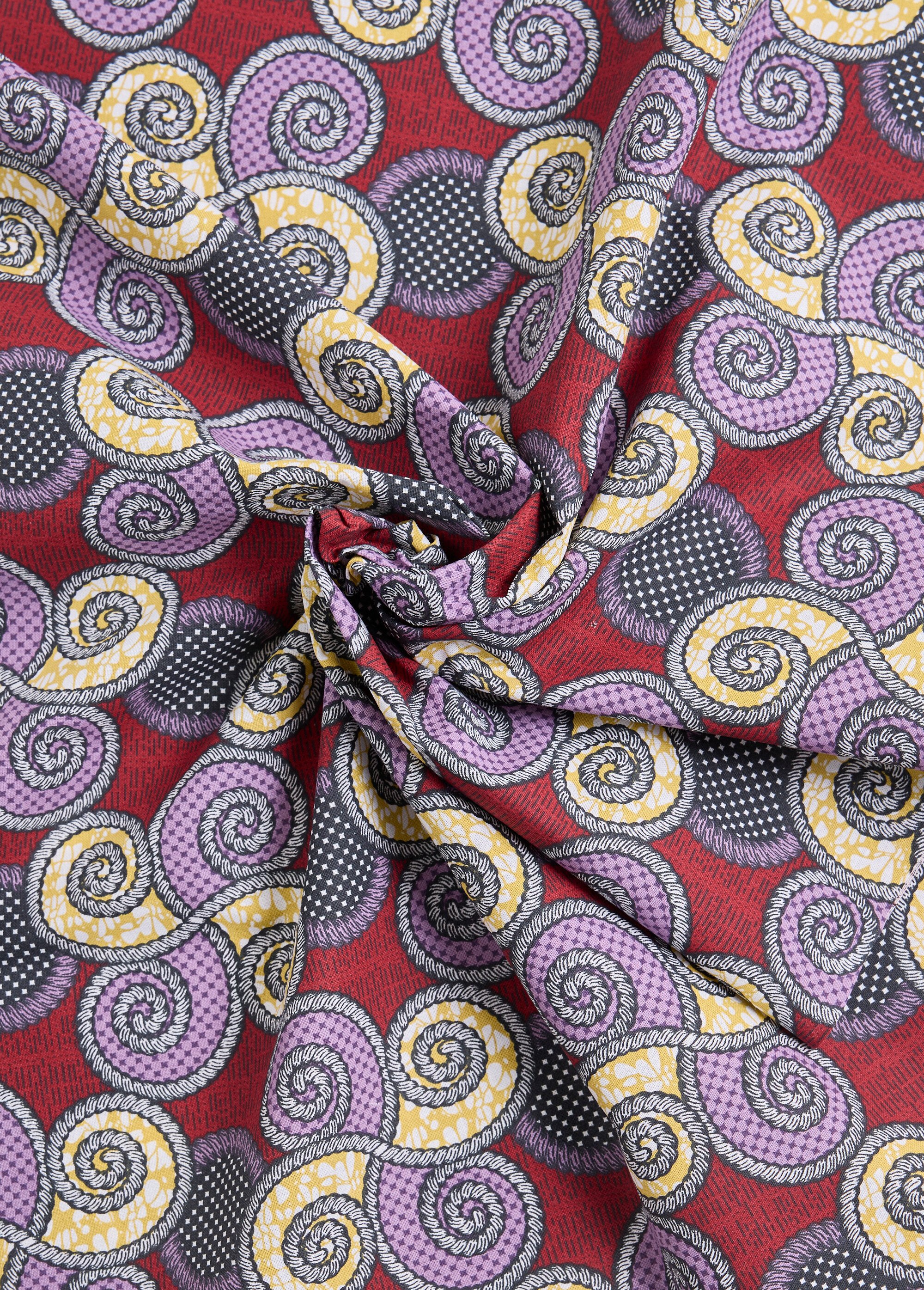 Coupon tissu coton imprimé ethnique 4B