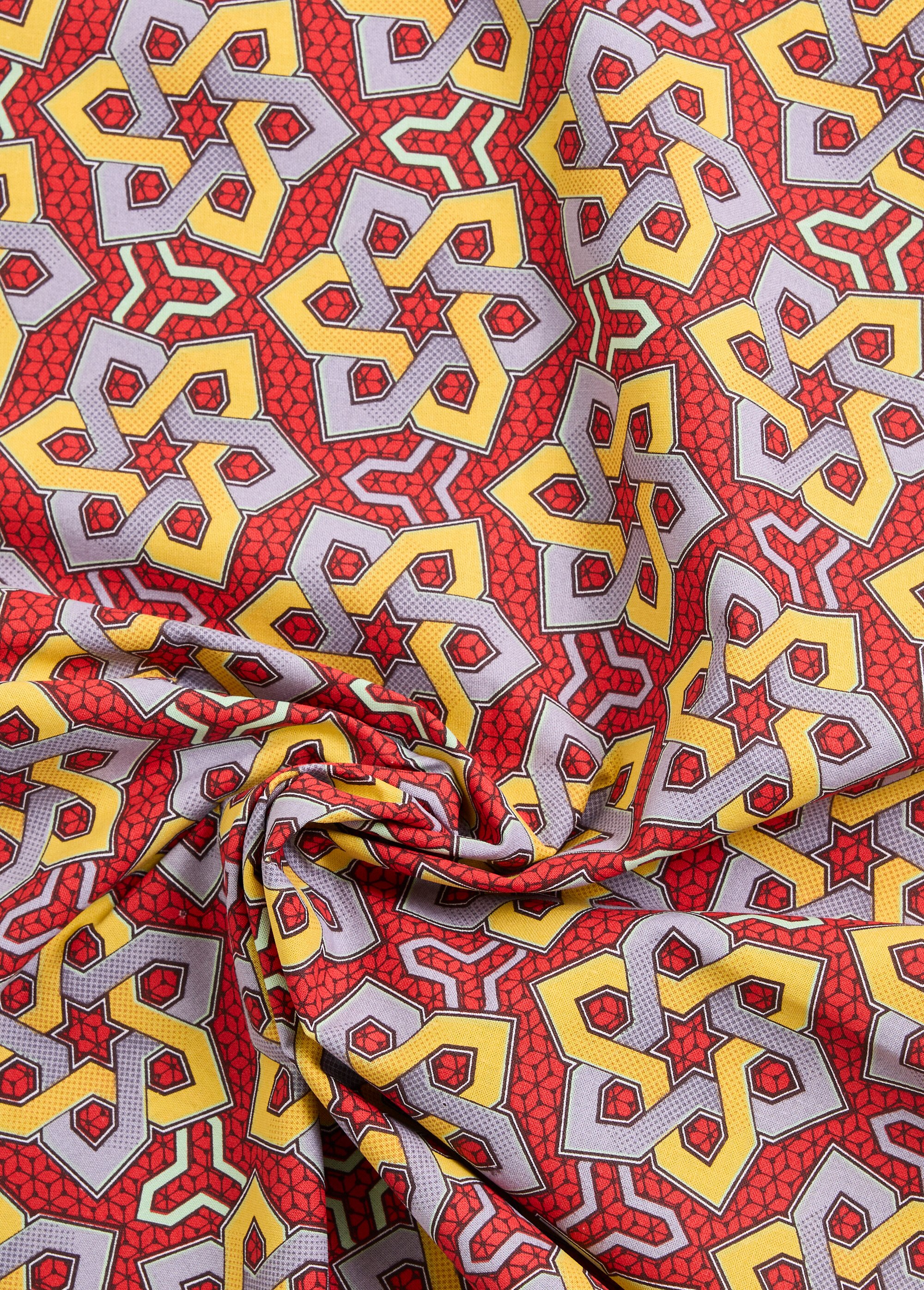 Coupon tissu coton imprimé ethnique 8R