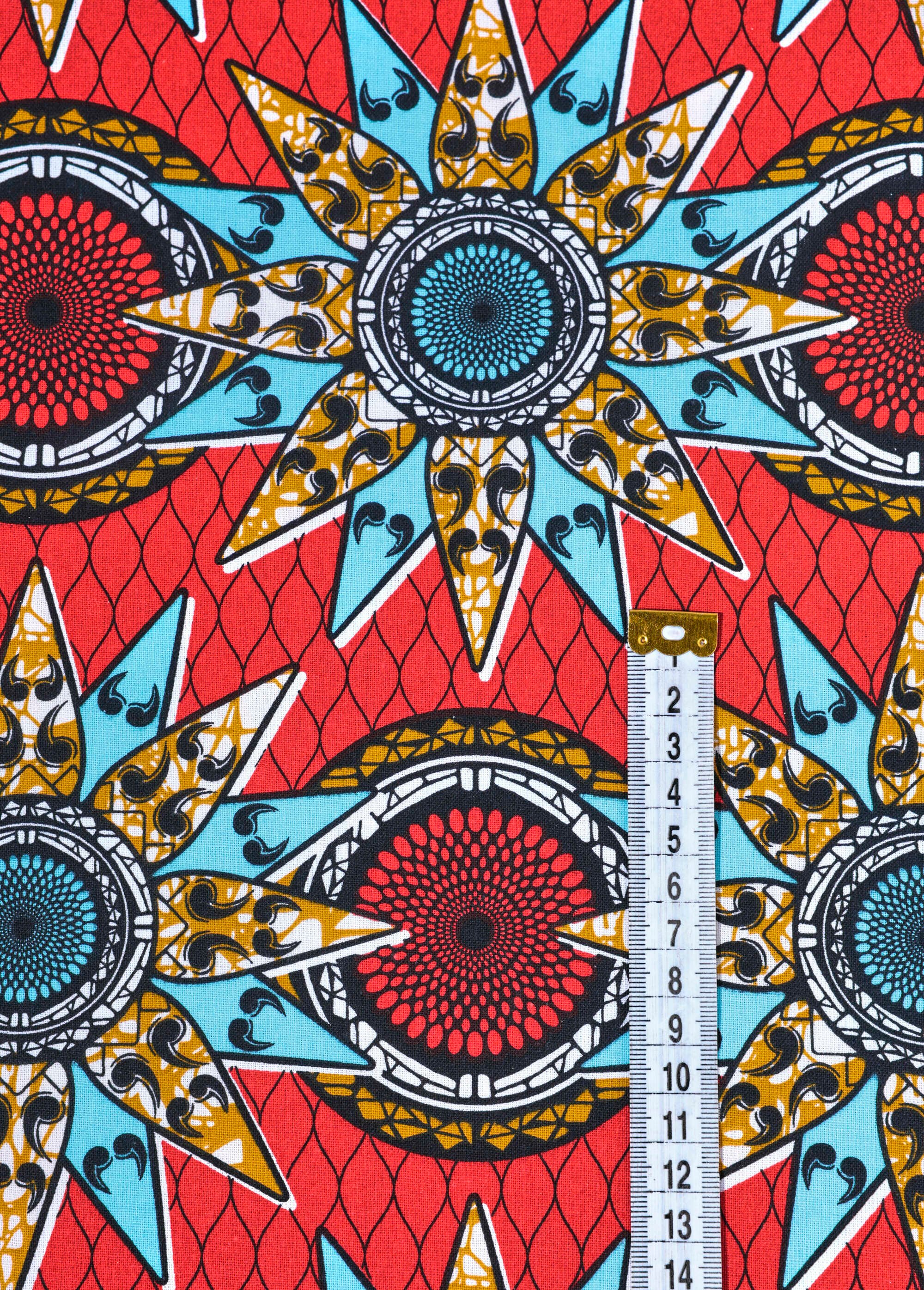 Coupon tissu ethnique Wax R1, 0,5x1,5m