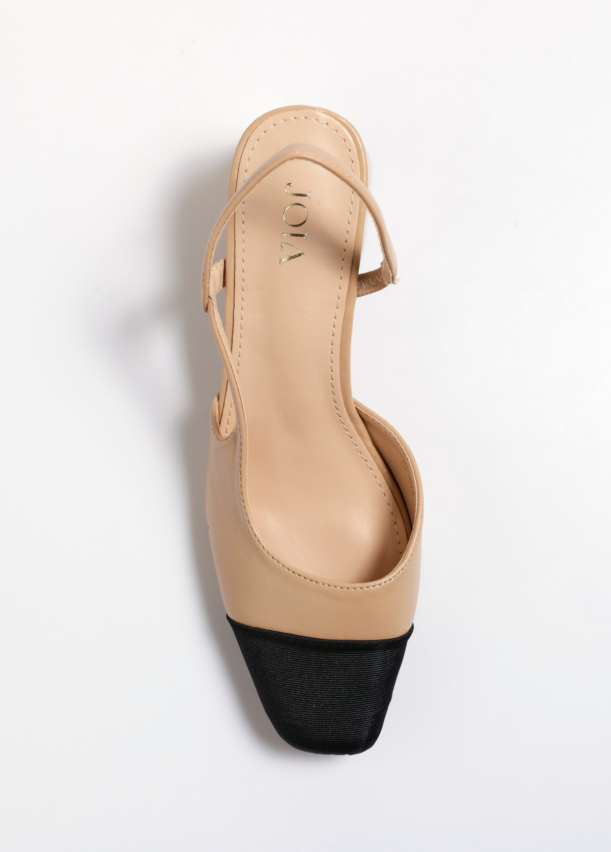 Escarpins bicolores chic en toile Femme ROSE NUDE JOIBF-53 OV1