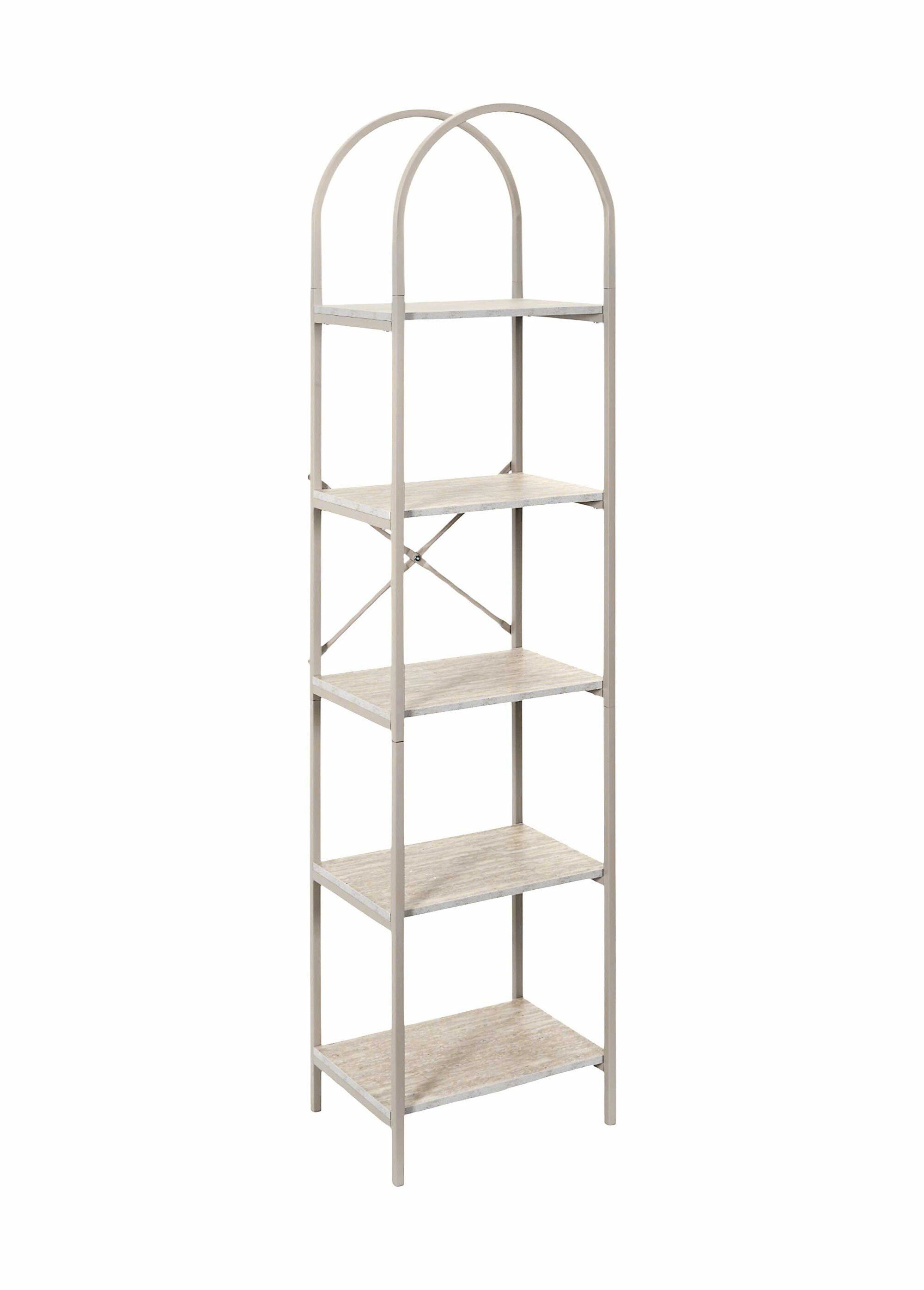 Etagère arche 5 niveauxen métal clair