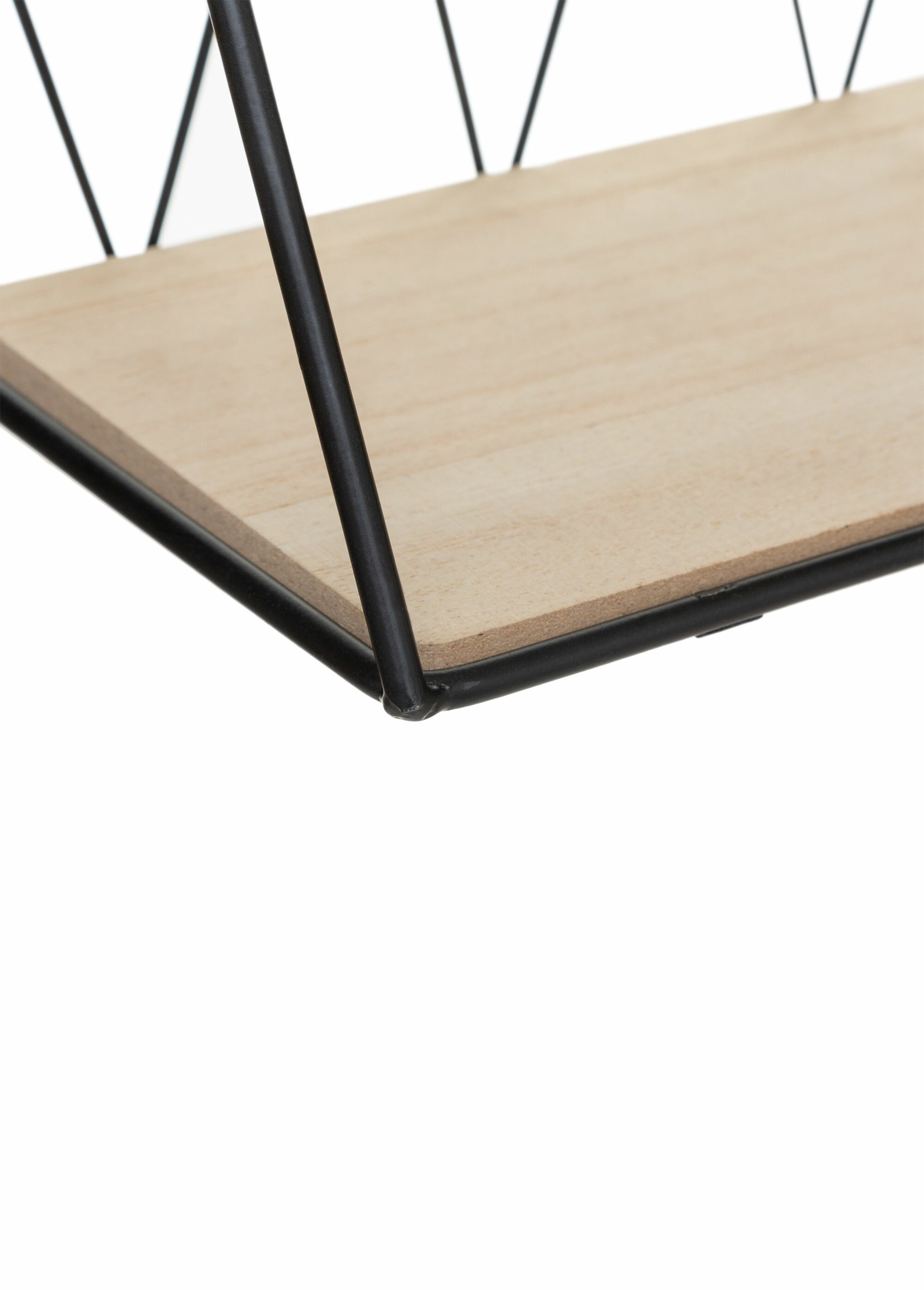 Étagère murale tendance en métal filaire Noir JJA-157199 DE1