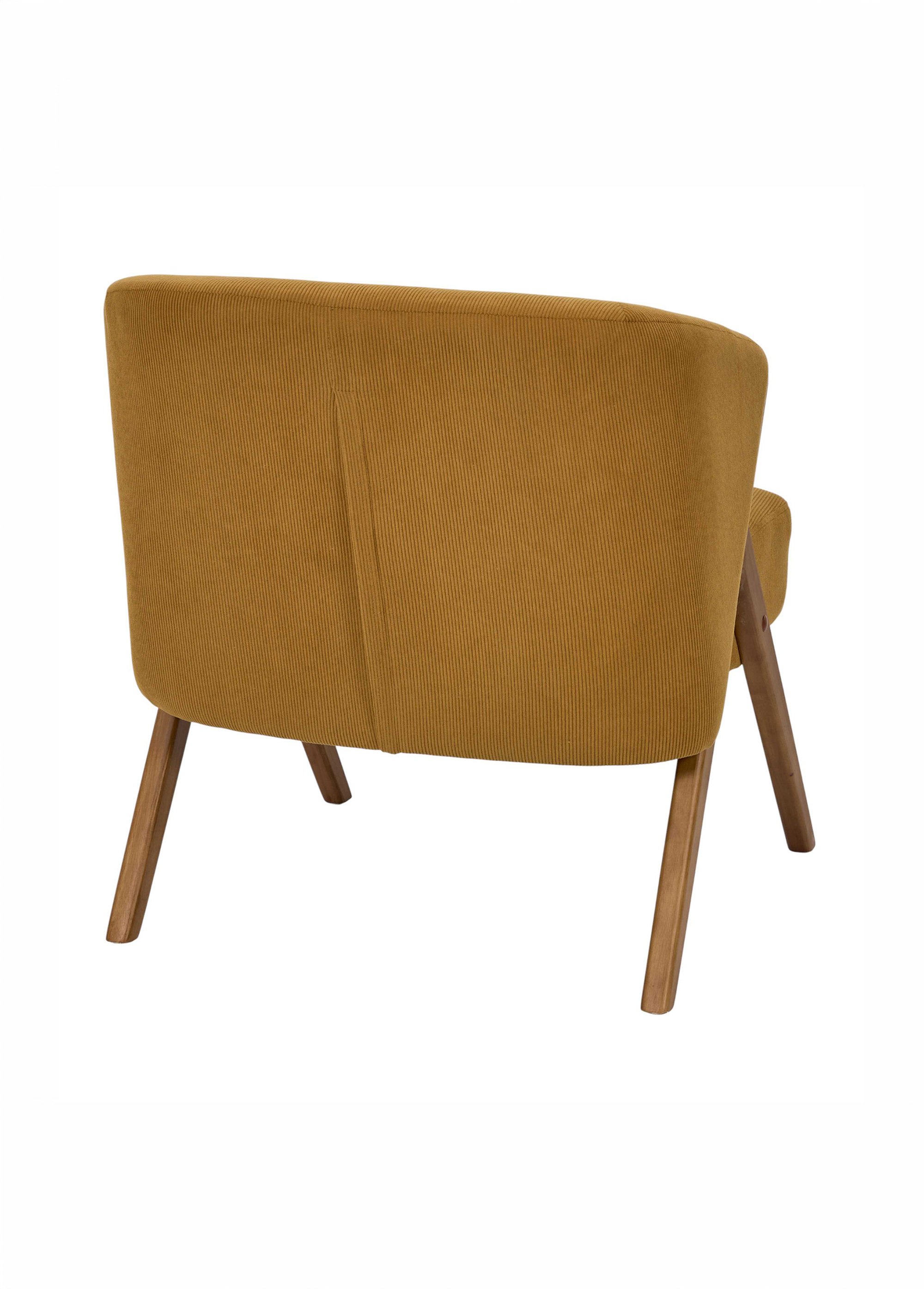 Fauteuil style vintage en velours JULES JAUNE CMP-HD7816 DO1
