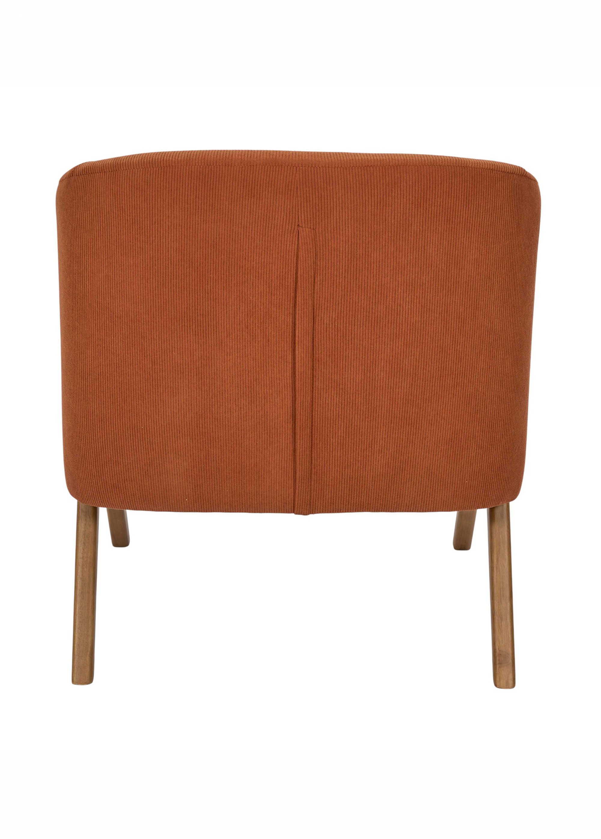 Fauteuil style vintage en velours JULES ORANGE CMP-HD7816 DO1