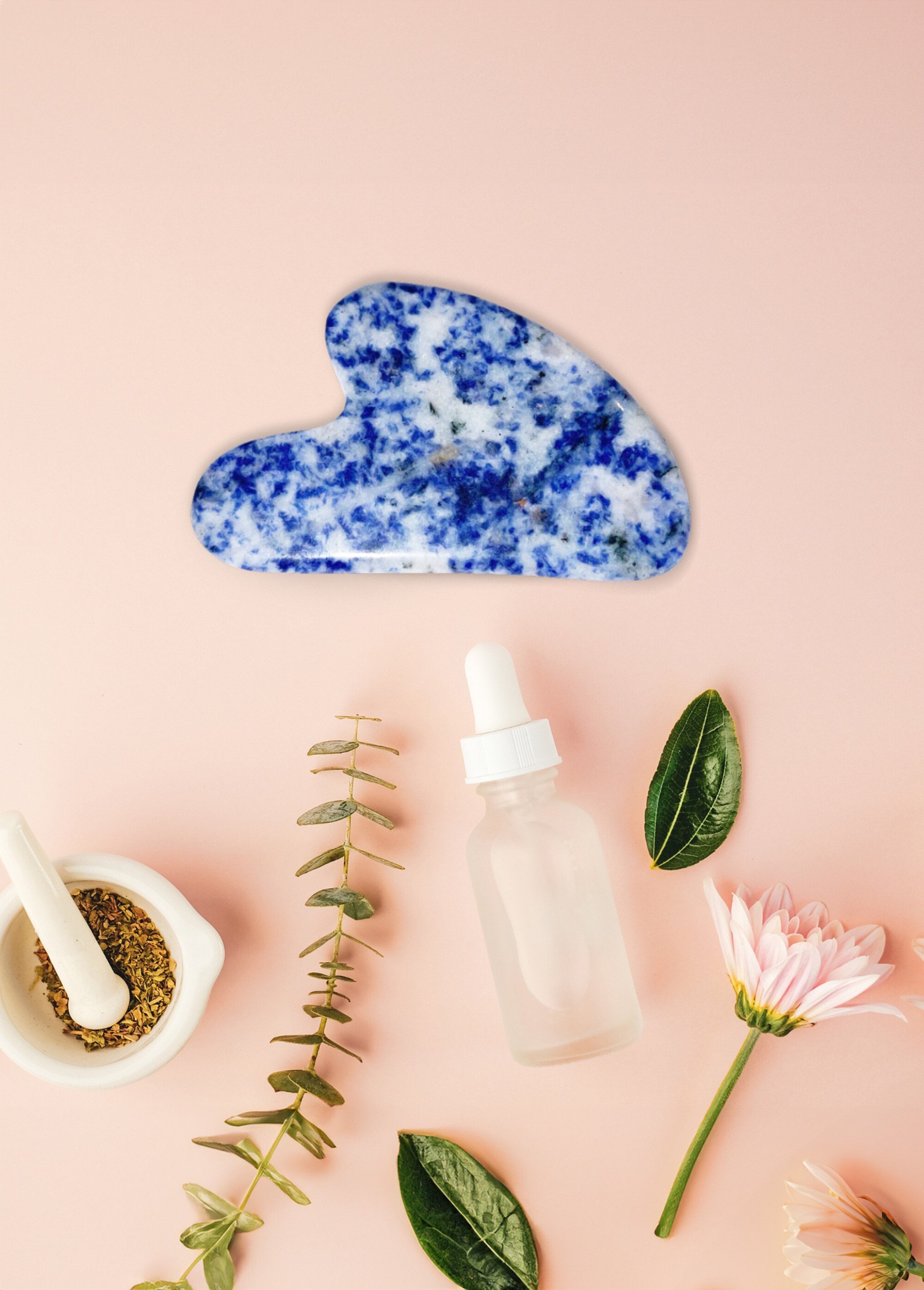 Gua sha de massage en pierre de sodalite Bleu ZENSODALITE SF1