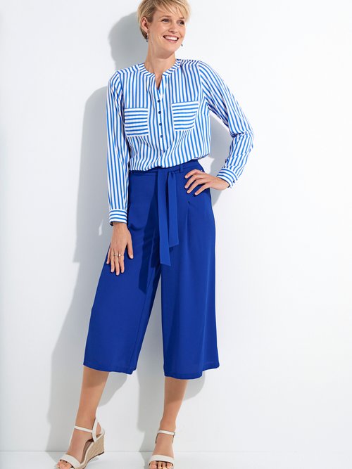 Jupe-culotte longue taille semi-élastiquée Femme Bleu LOFFRE SF1