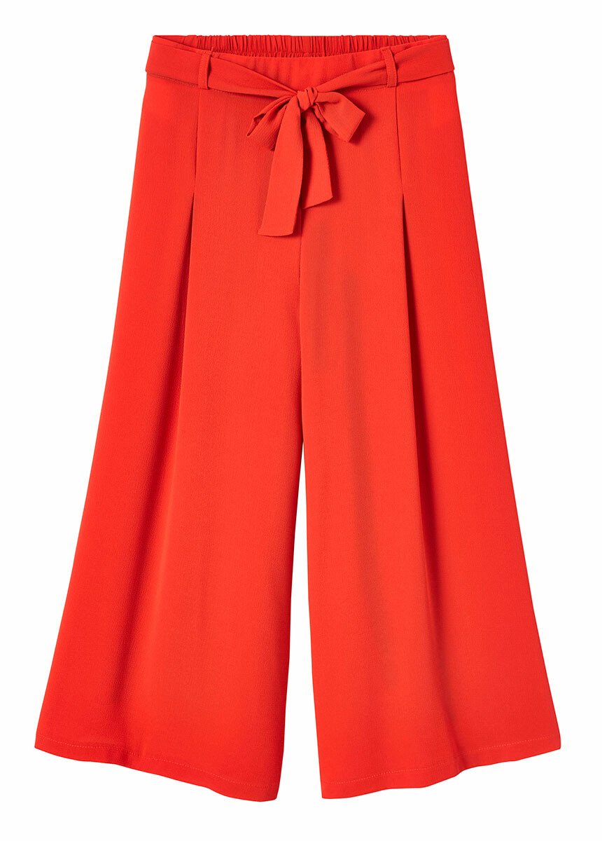 Jupe-culotte longue taille semi-élastiquée