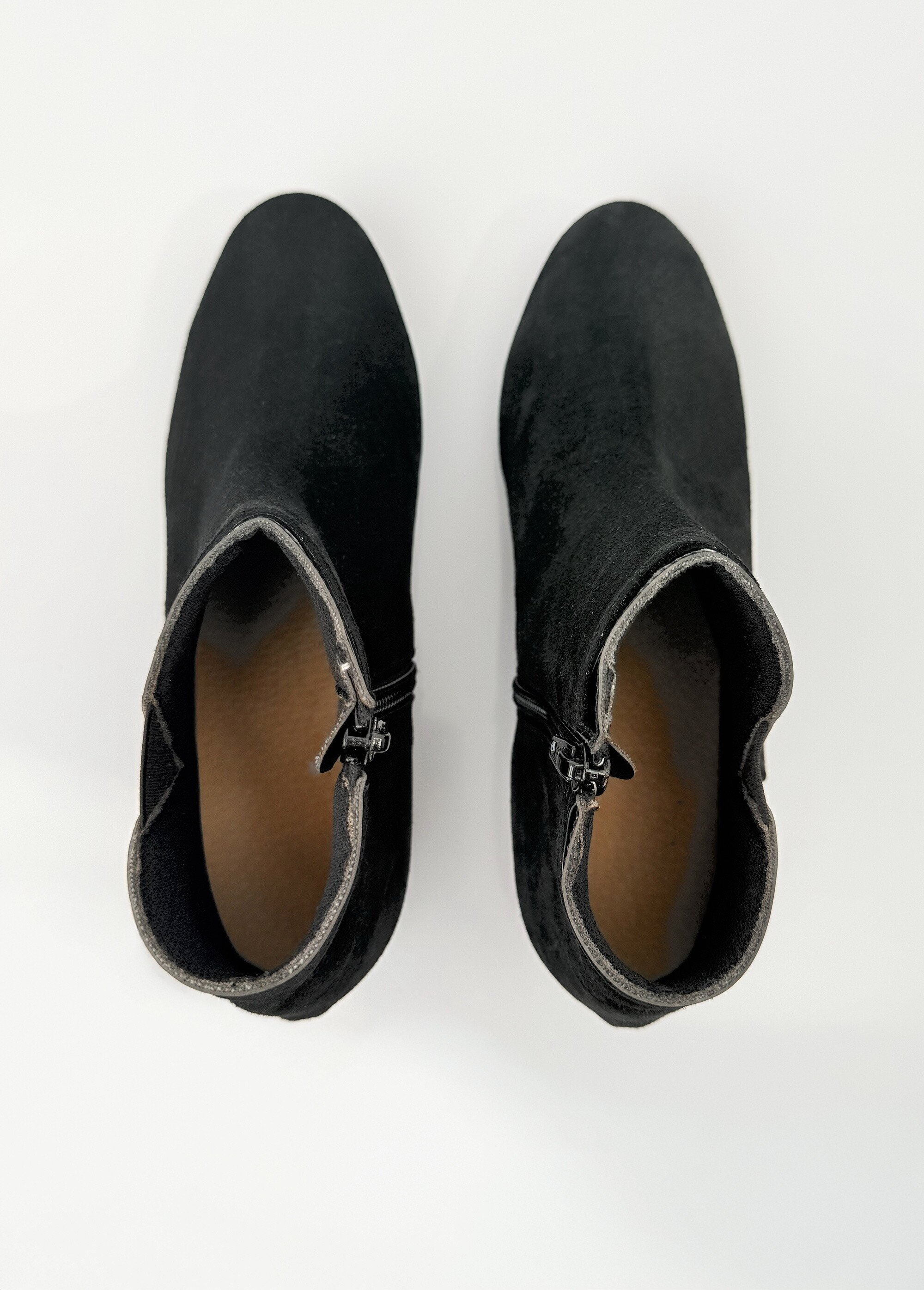 Low boots zippées largeur confort cuir Femme Noir OPIAZ OV1