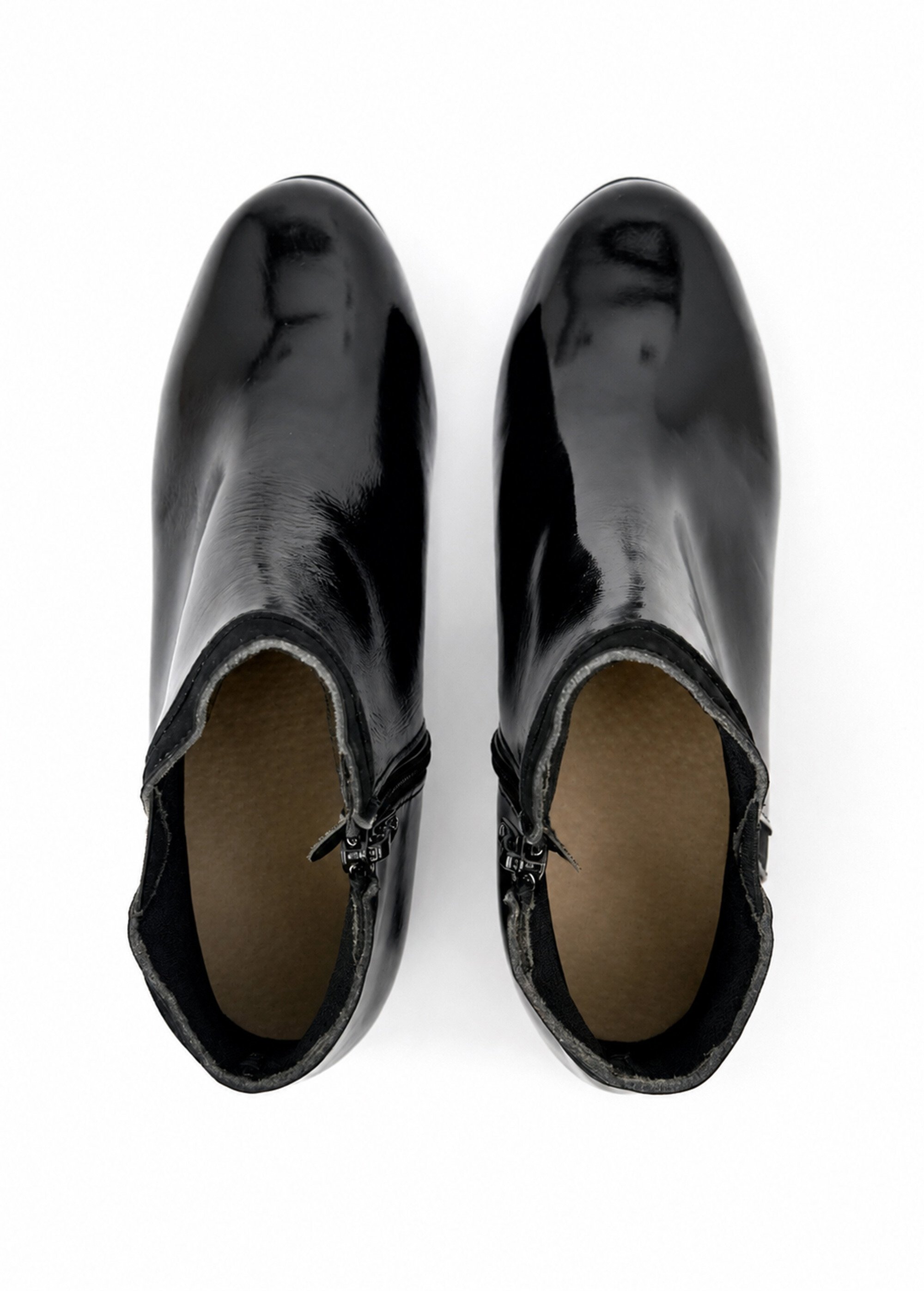 Low boots zippées largeur confort cuir