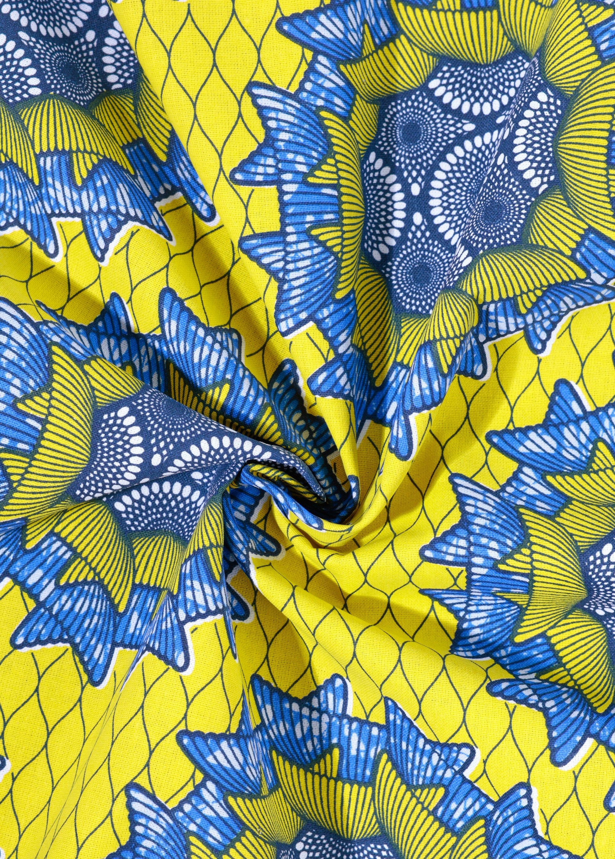 Coupon tissu coton imprimé ethnique 12J