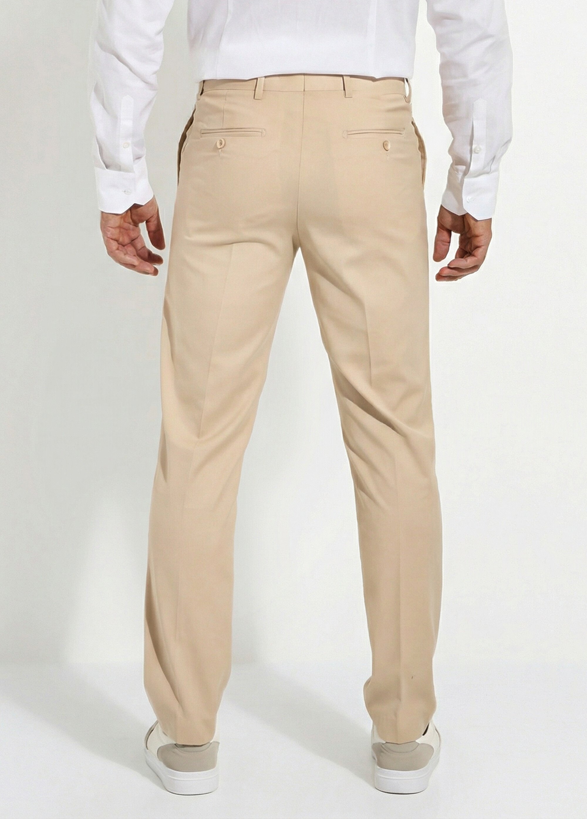 Pantalon de costume uni beige Homme Beige FUGITIF DO1