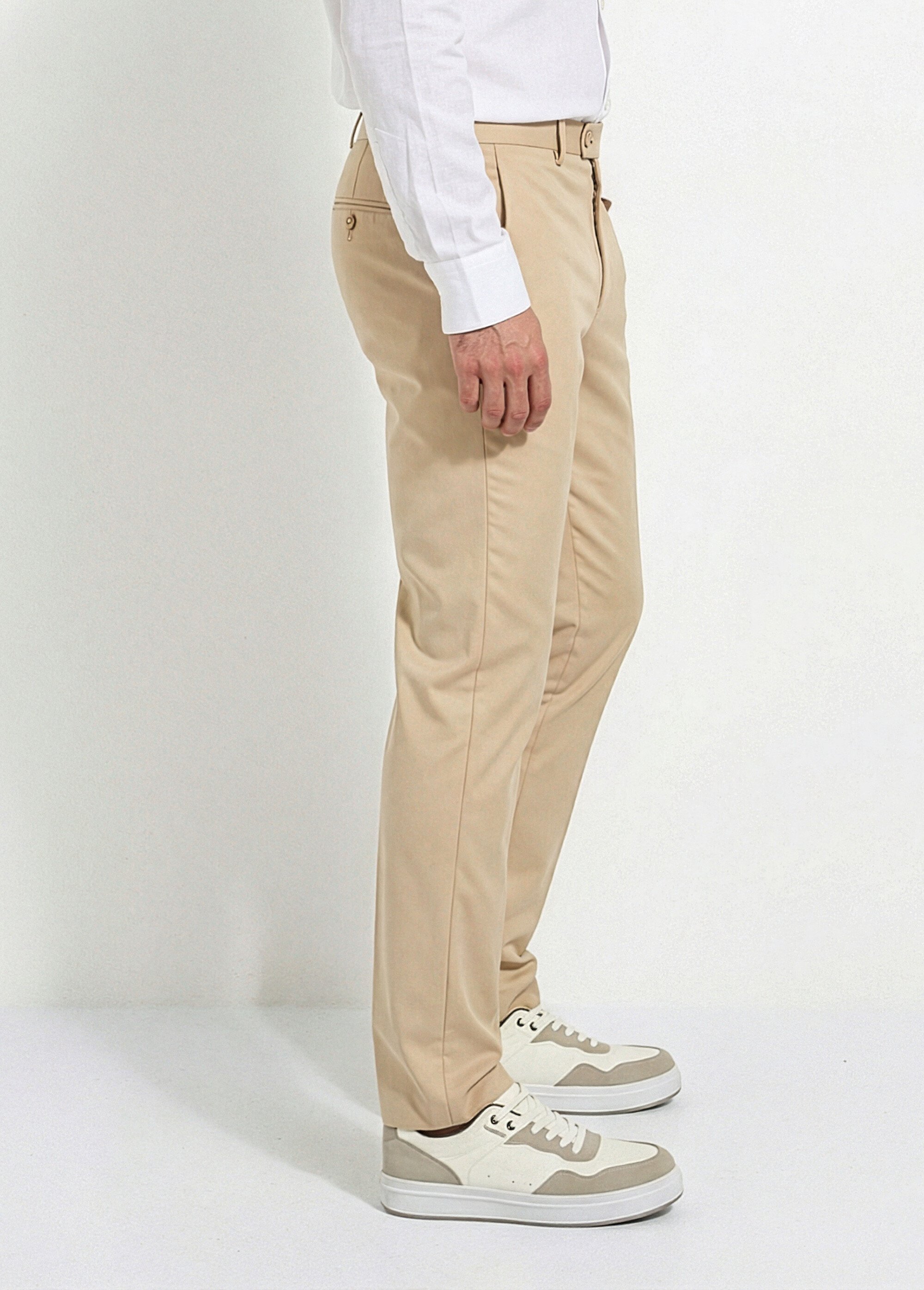 Pantalon de costume uni beige Homme Beige FUGITIF DR1