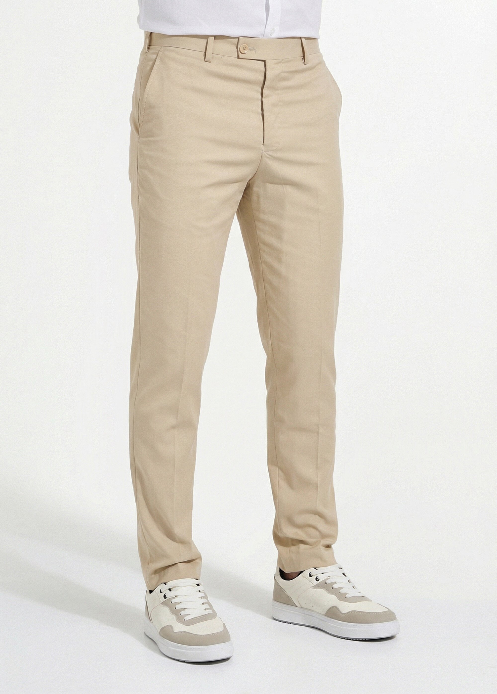 Pantalon de costume uni beige Homme Beige FUGITIF FA1