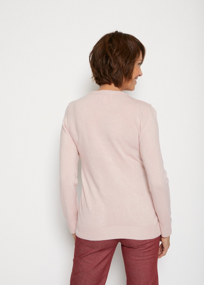 Pull chaud col rond laine mérinos Noir