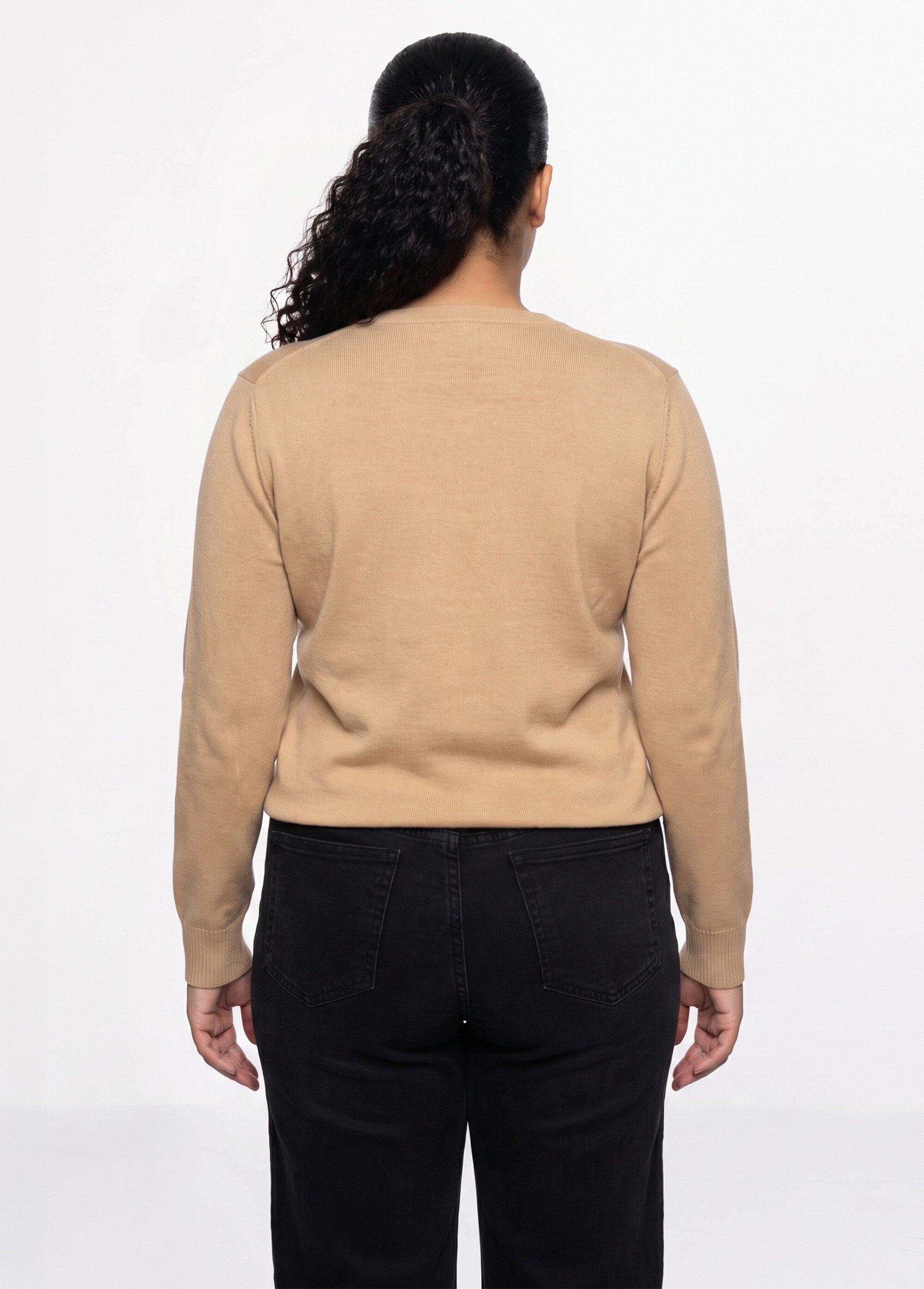 Pull doux col rond manches longues