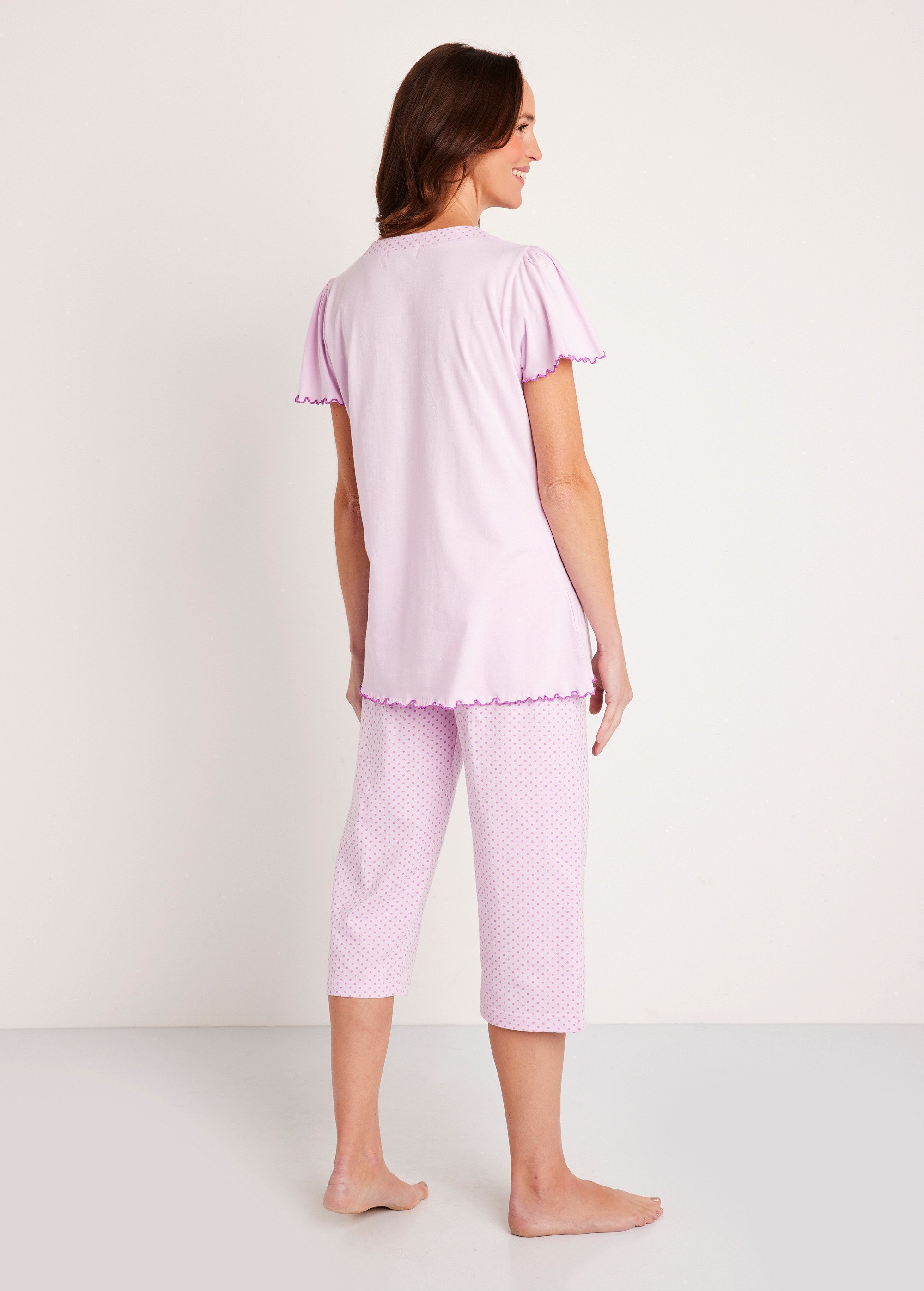 Pyjama court coton imprimé
