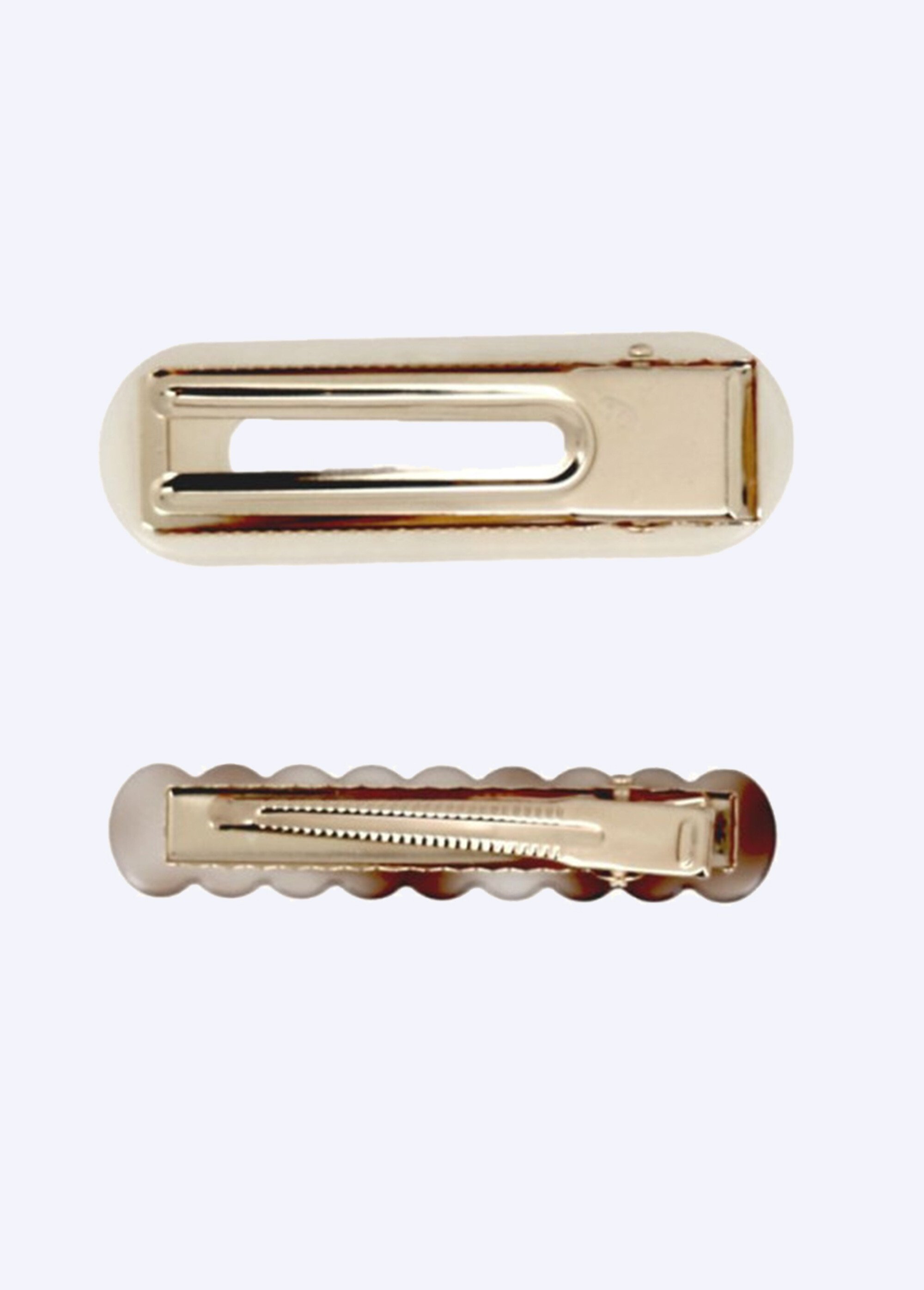 Set 2 barrettes à cheveux, Nacre/Ecaille