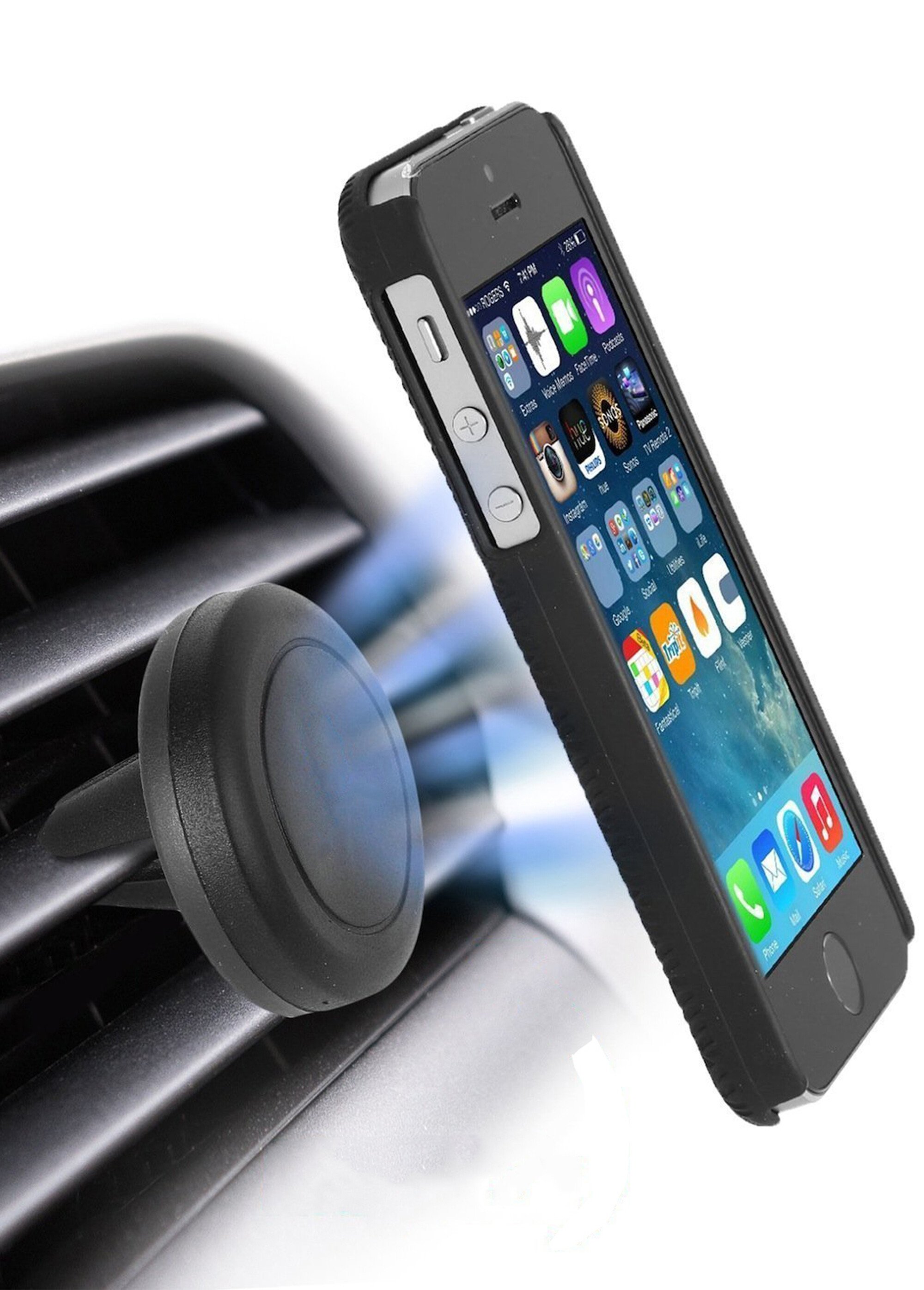 Support magnétique de voiture pour mobiles Noir TEK40448344 FA2