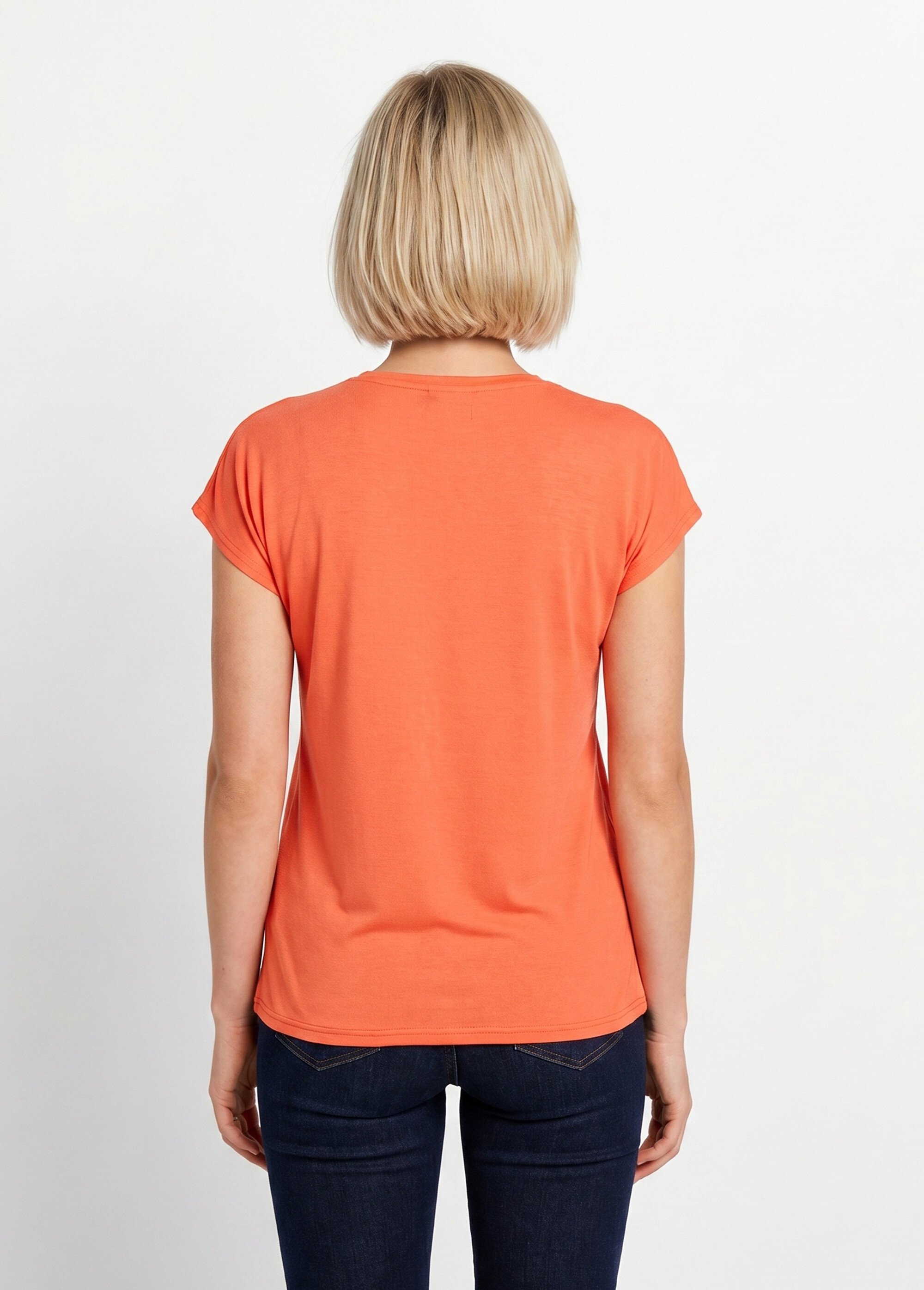 T-shirt court extensible dentelle