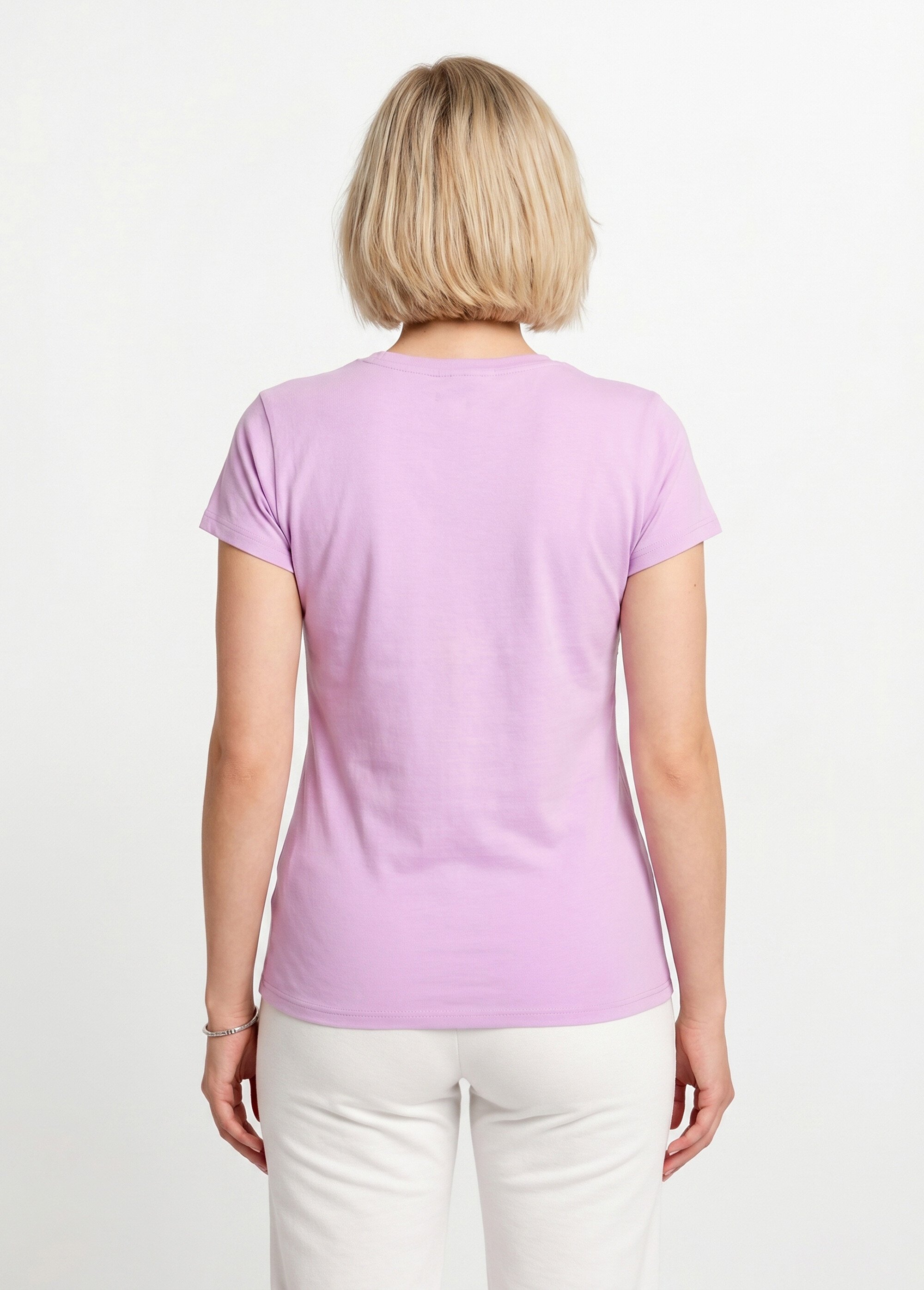 T-shirt court extensible dentelle Femme Violet CARACAS DO1