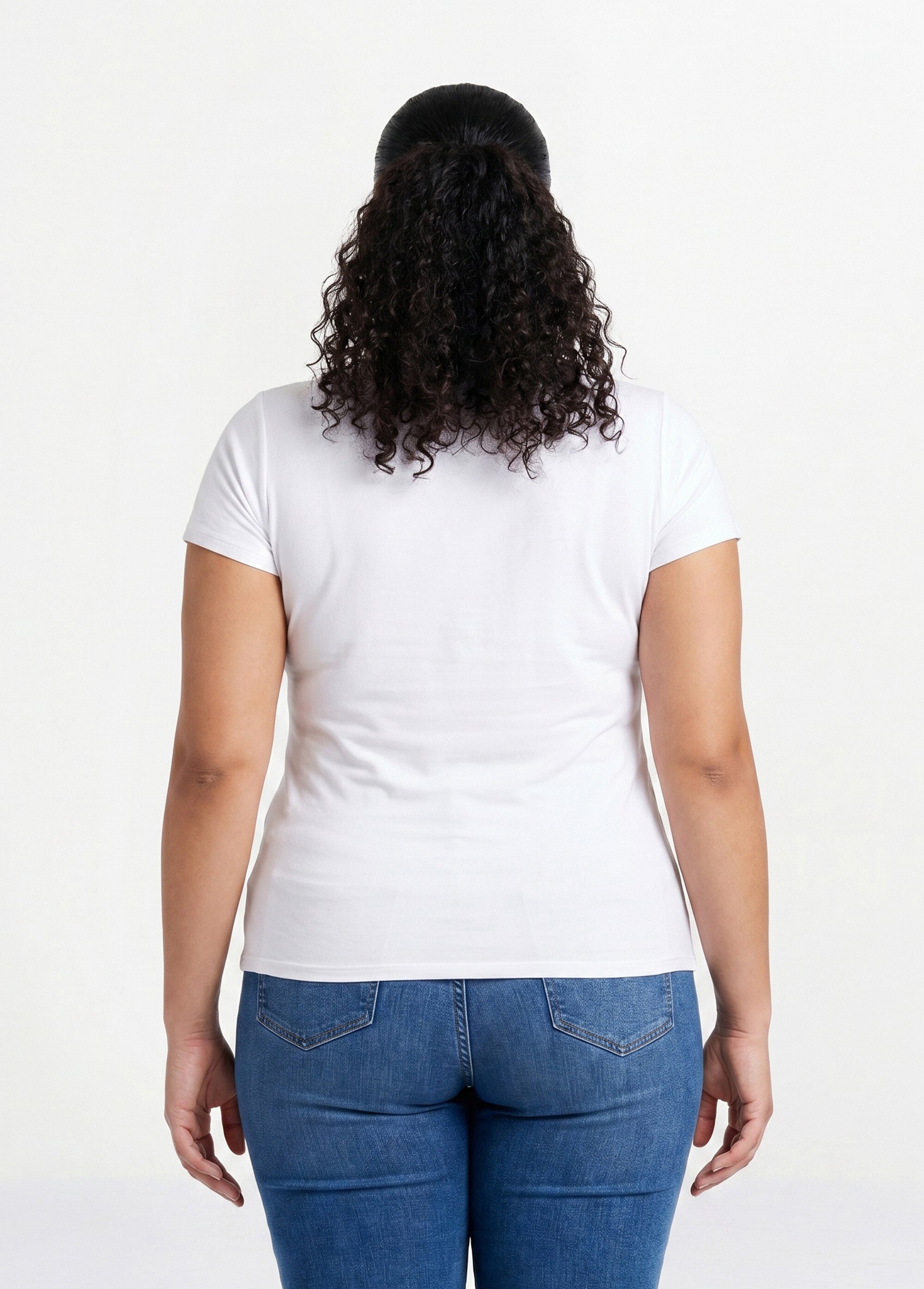 T-shirt court extensible dentelle