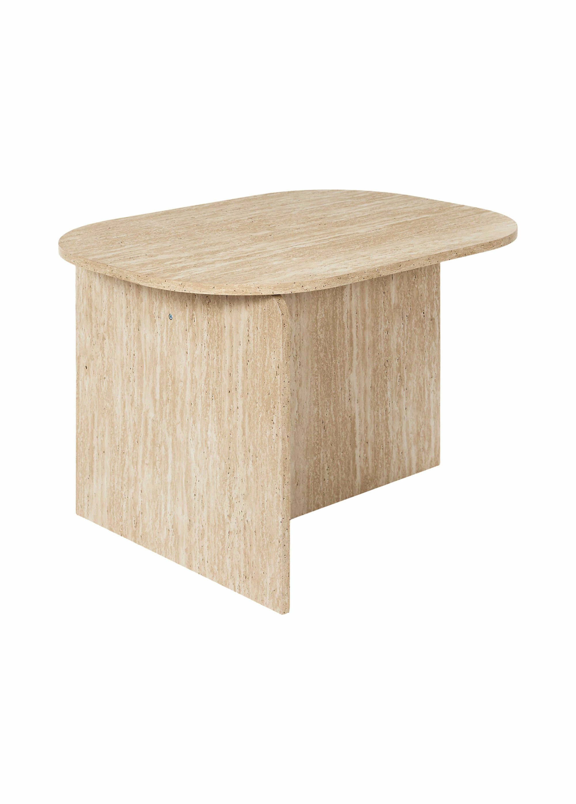 Table basse design, effet pierre BLANC ET BEIGE CMP-HD7739 DO1
