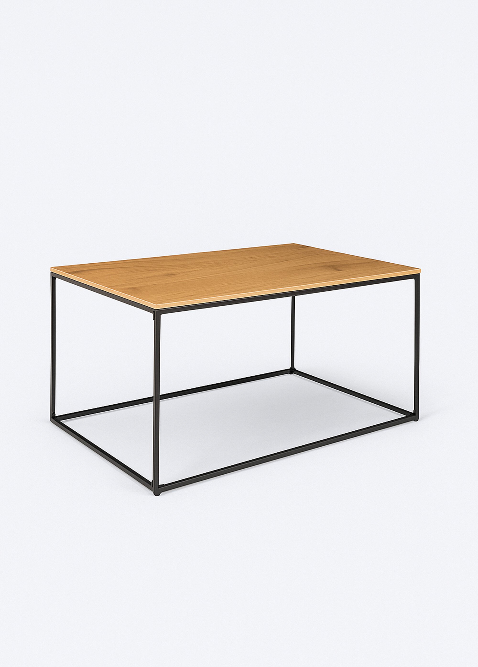 Table basse épurée, plateau effet chêne BEIGE HN-2101500 FA1