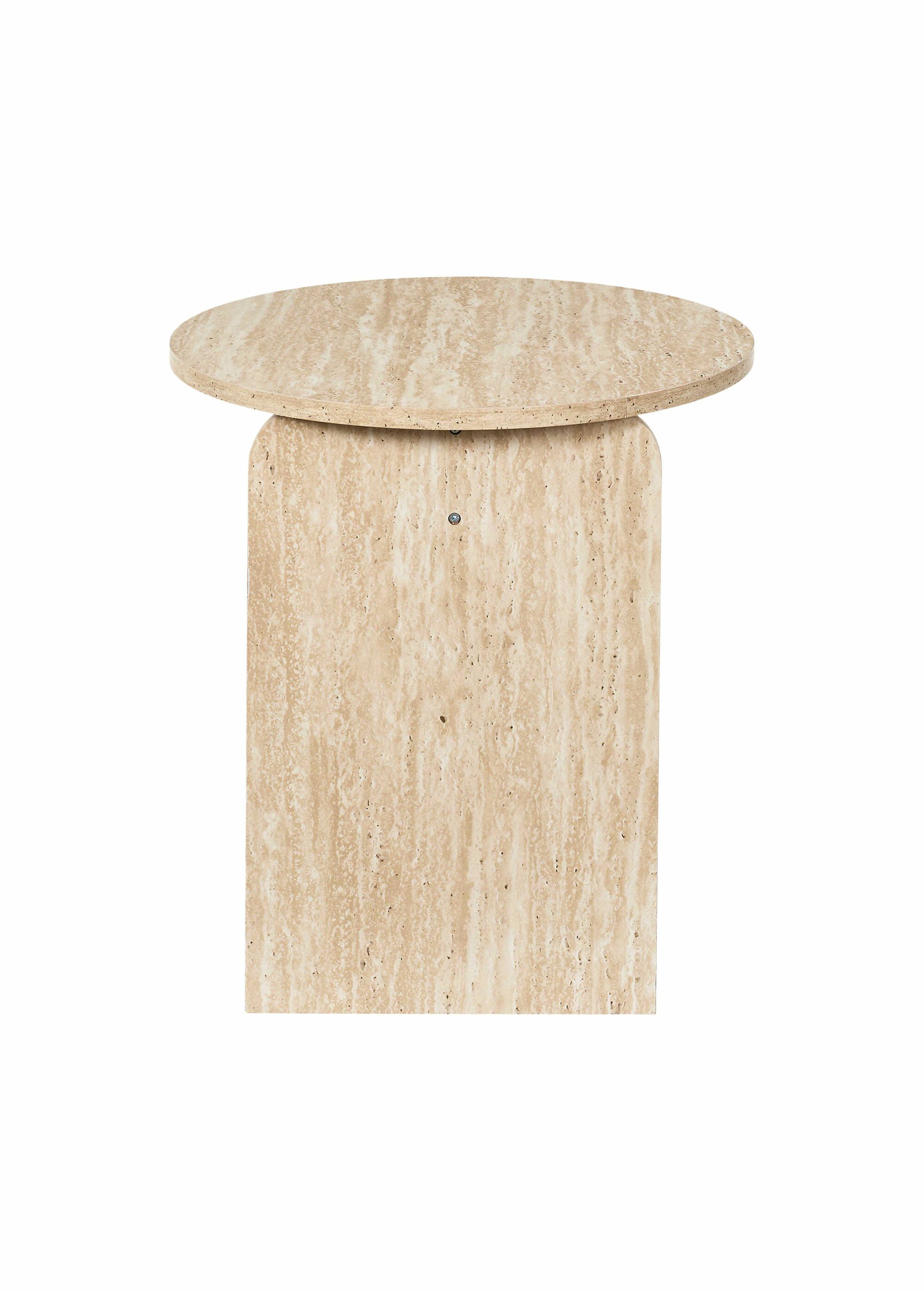 Table d'appoint design, effet pierre BLANC ET BEIGE CMP-HD7737 DE2