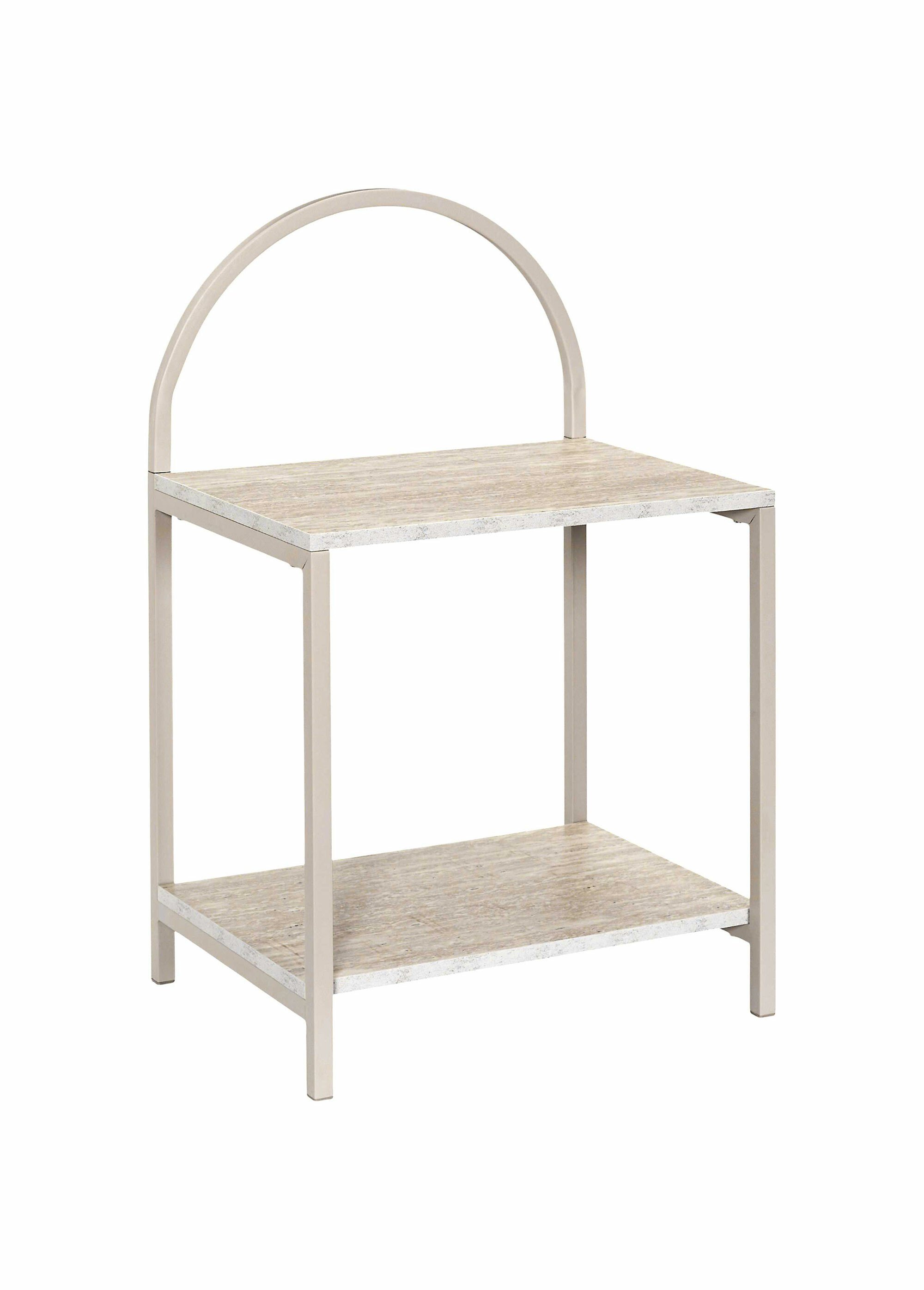 Table de chevet arche en métal clair