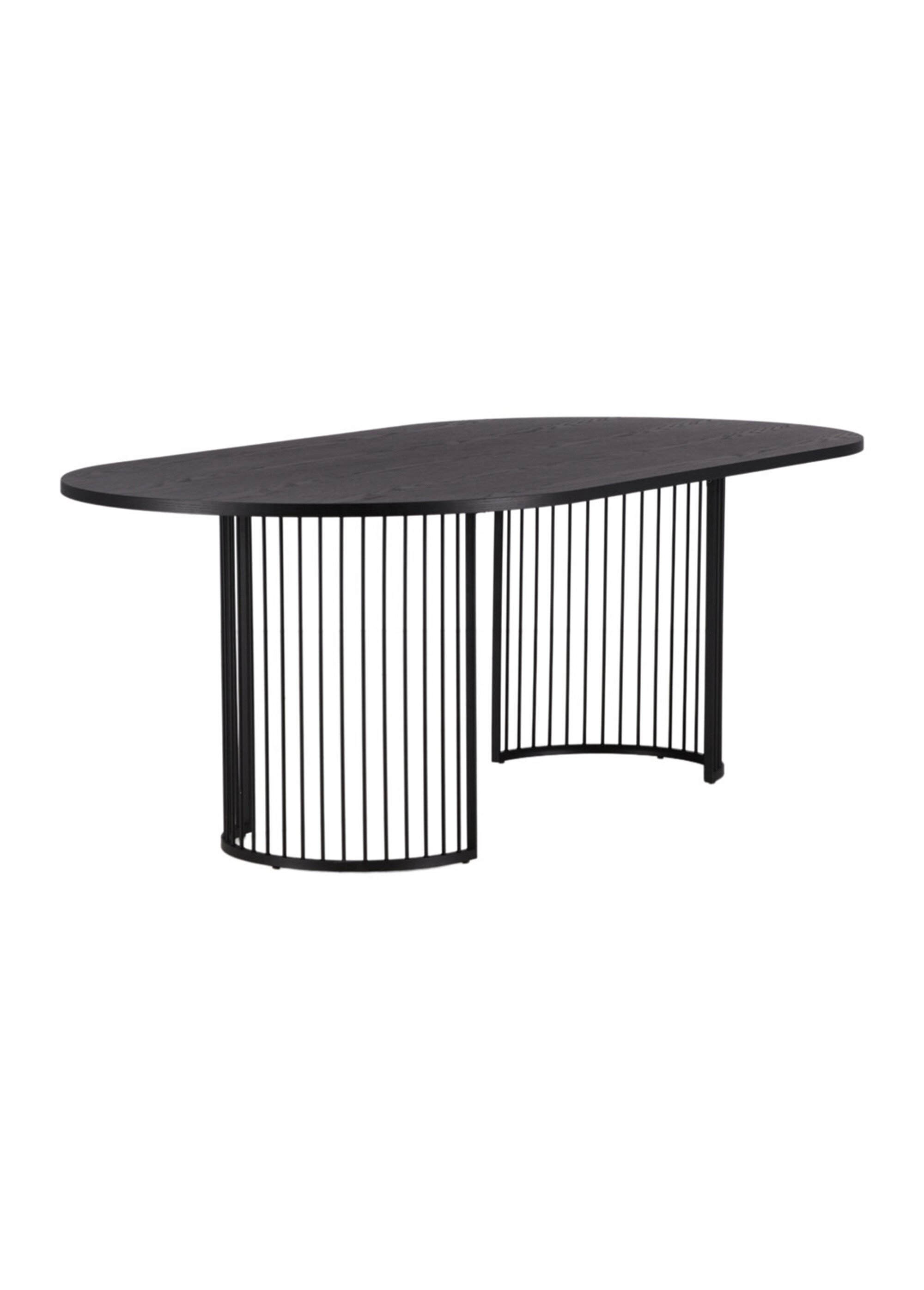 Table ovale foncée, pieds arc de cercle NOIR VEN-46000-170 DE1