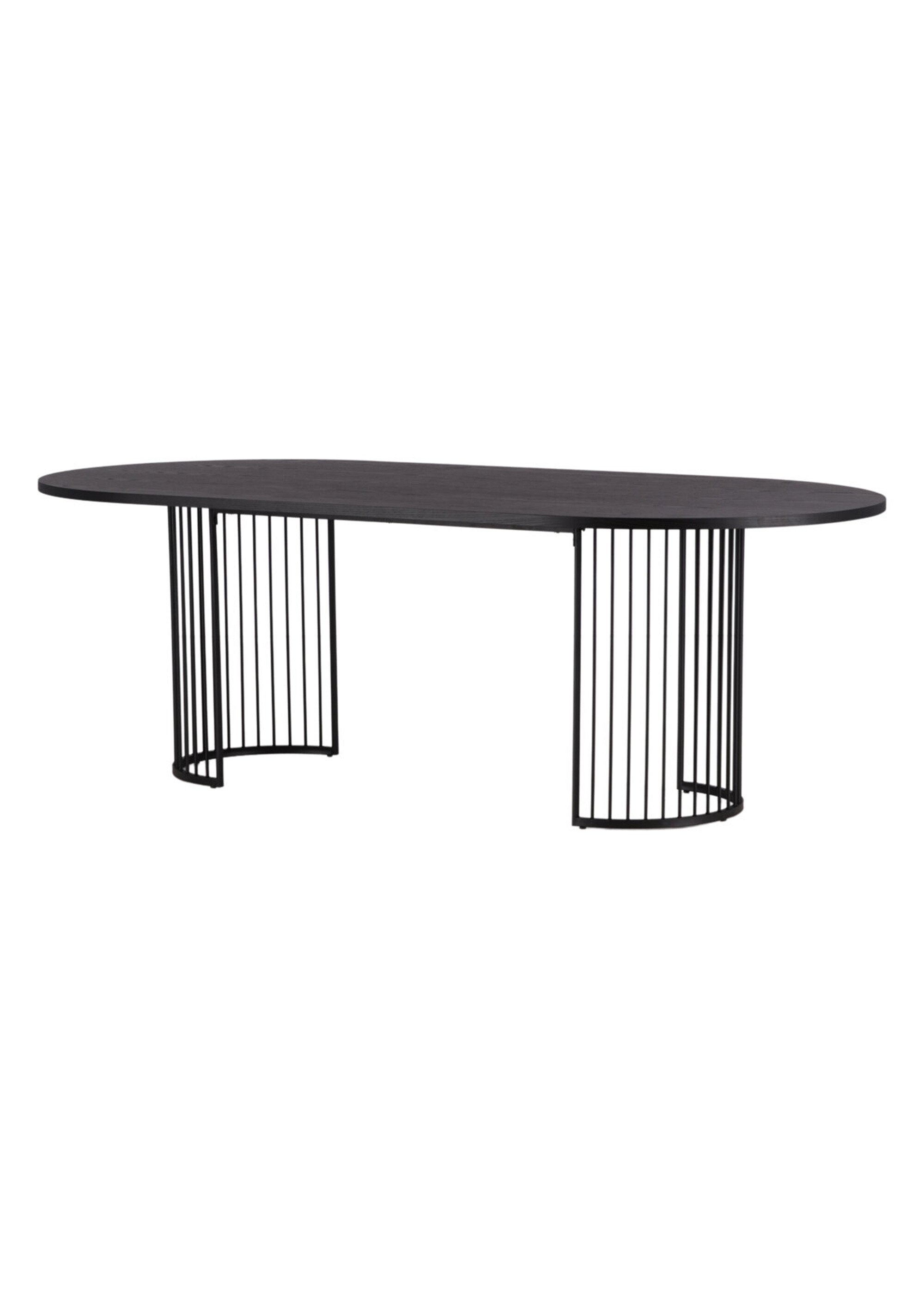 Table ovale foncée, pieds arc de cercle NOIR VEN-46000-170 DE2