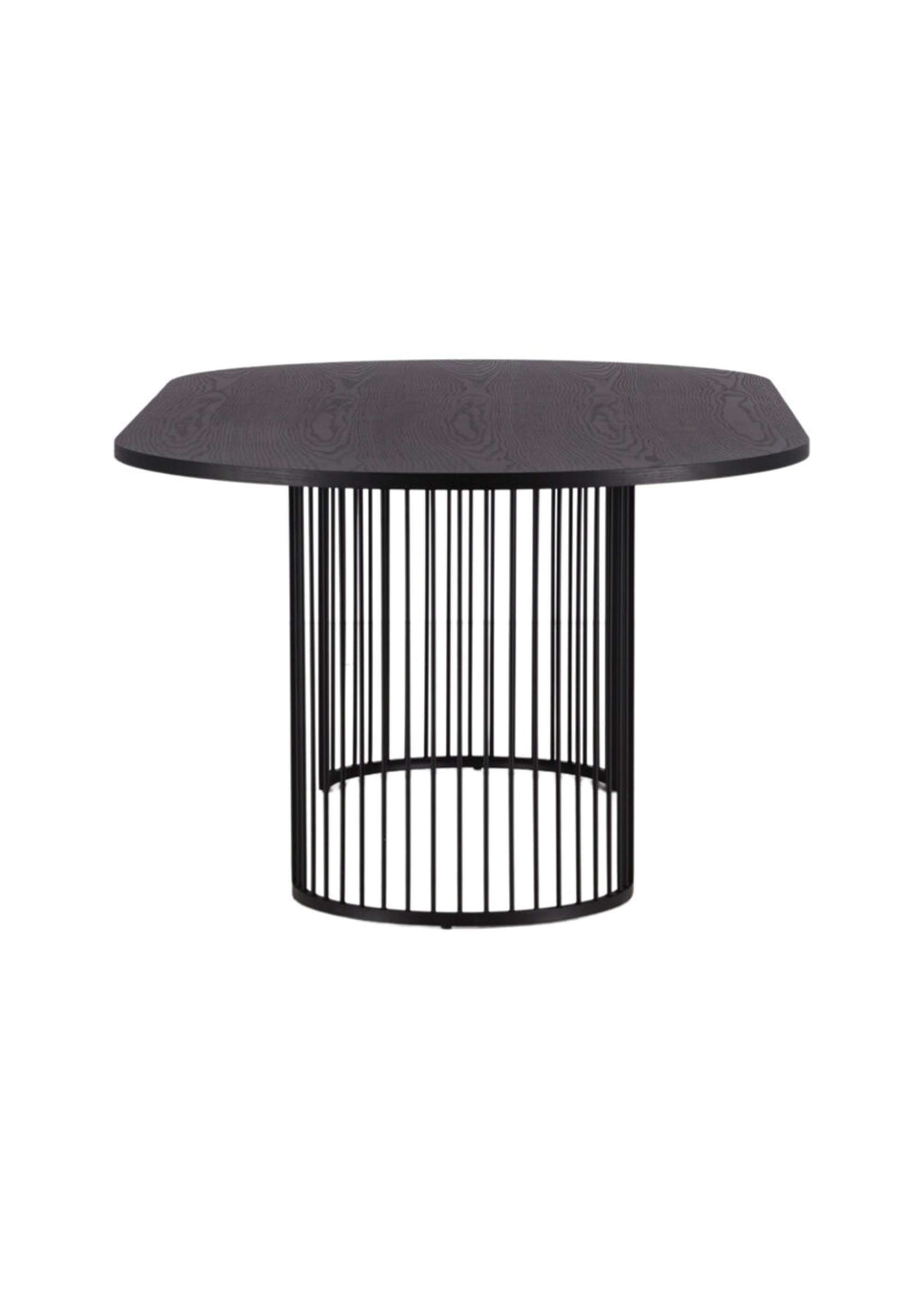 Table ovale foncée, pieds arc de cercle NOIR VEN-46000-170 DE3