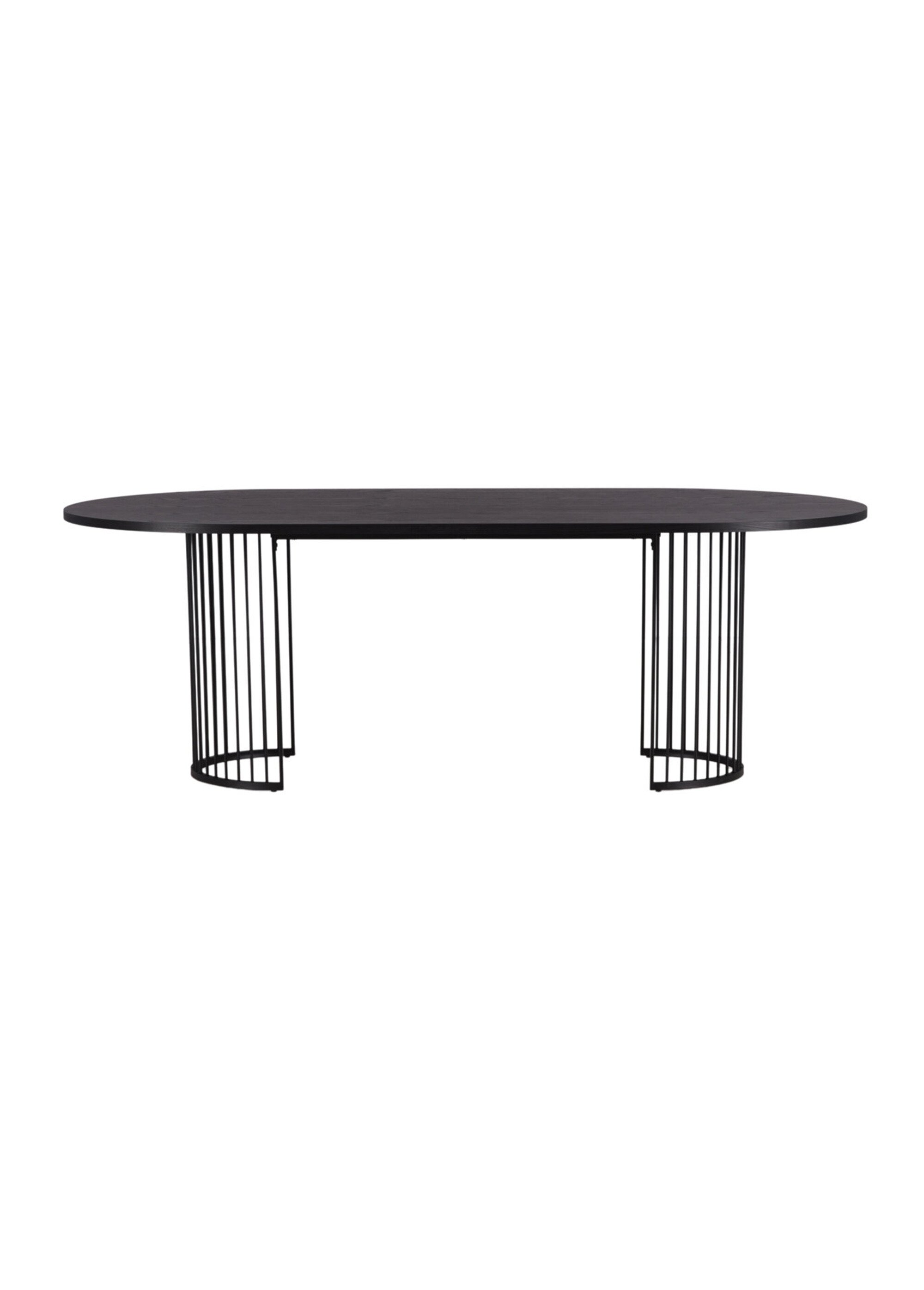 Table ovale foncée, pieds arc de cercle NOIR VEN-46000-170 DE4