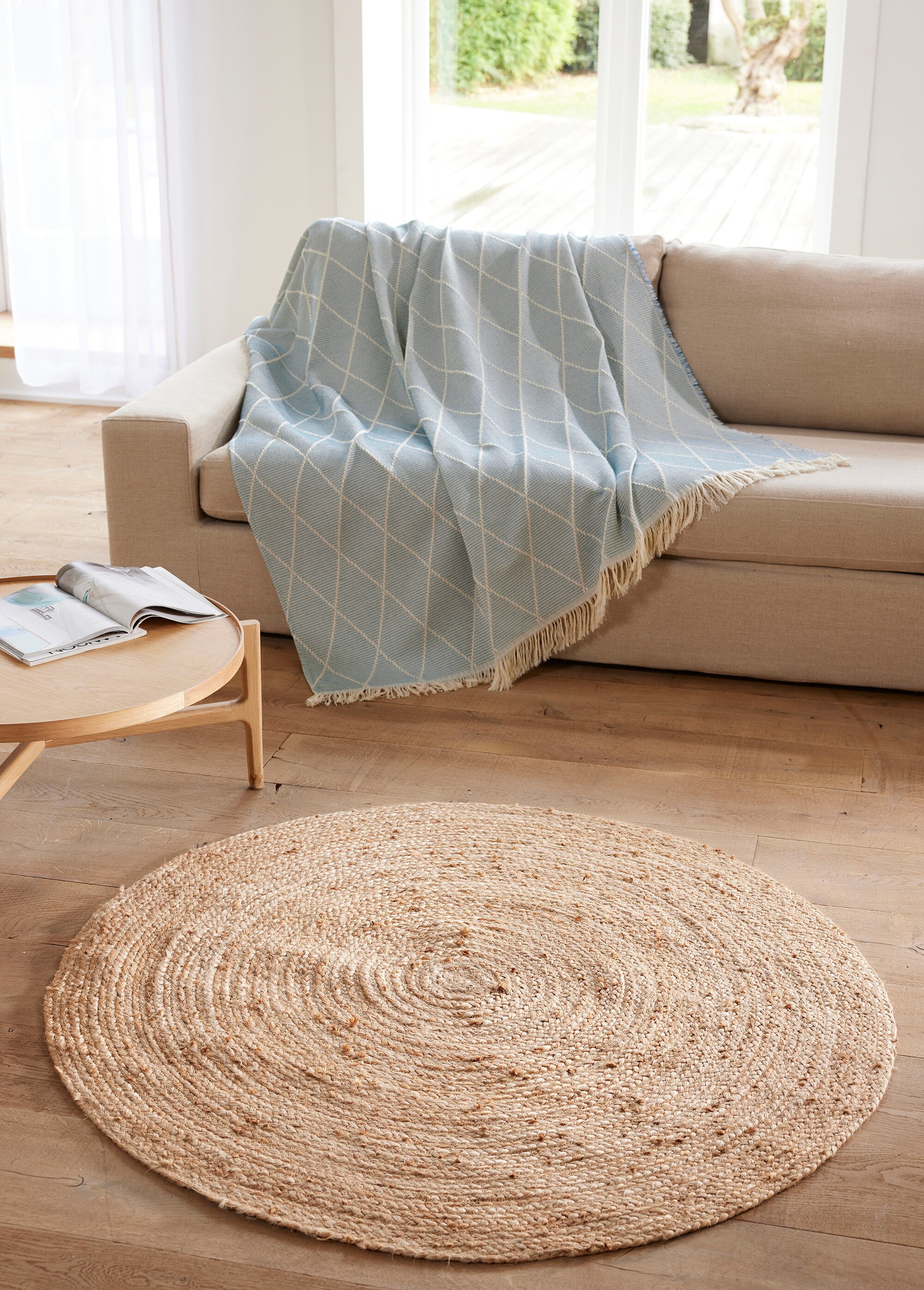 Tapis rond en jute tressé Beige RUMEUR SI1