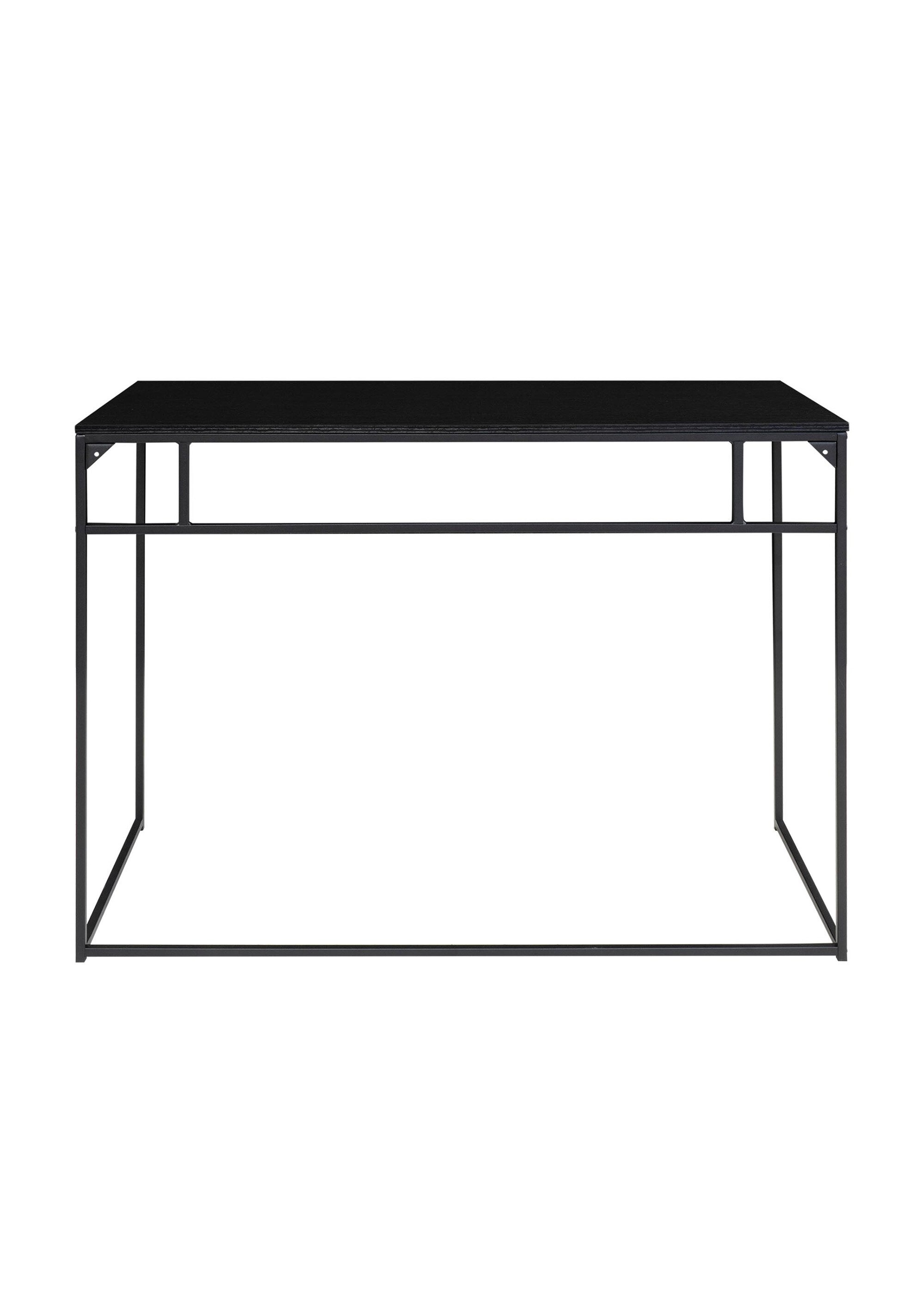 Bureau haut style épuré, acier foncé