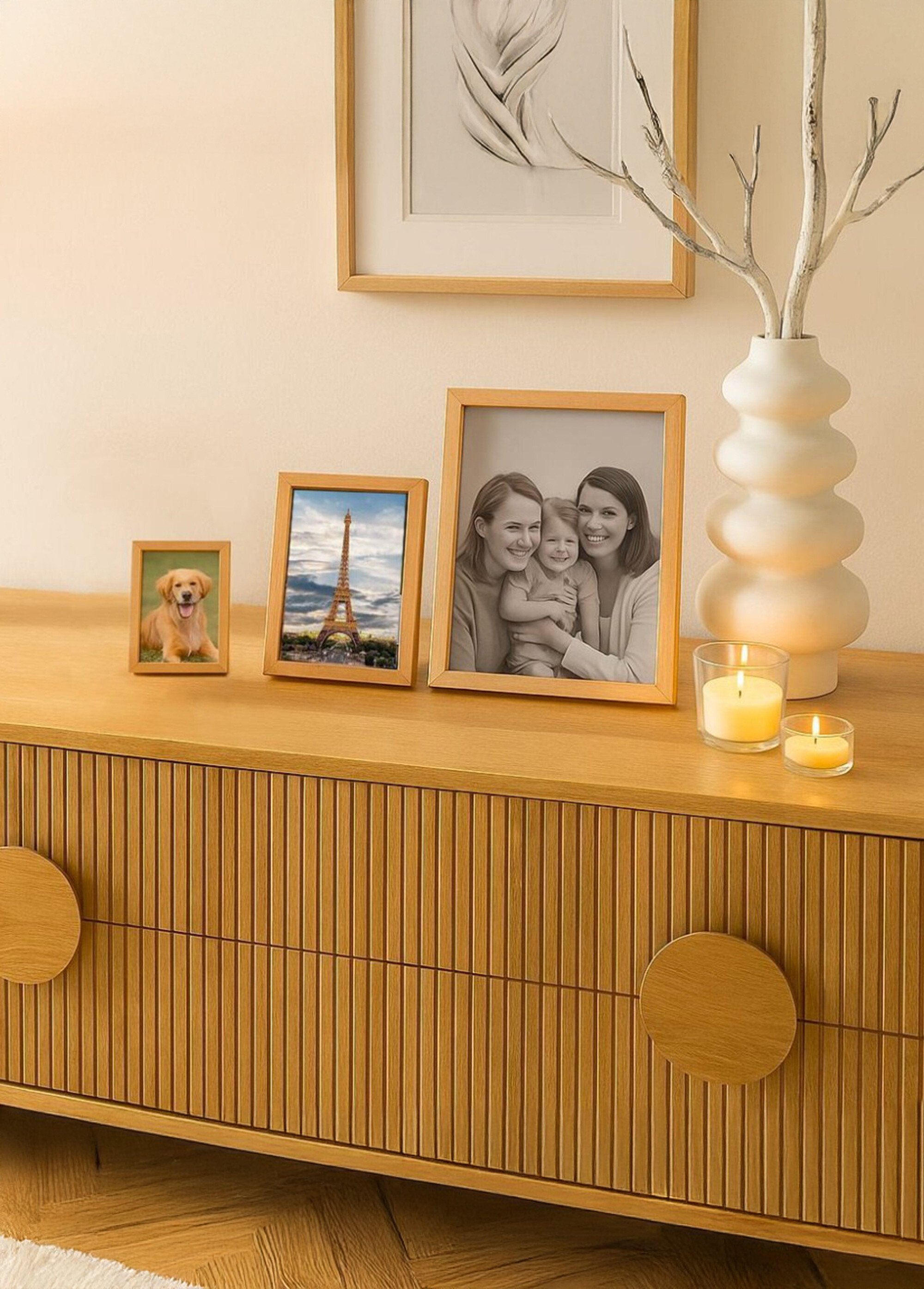 Cadre photo 18x24cm en bois certifié V2 Beige NOR-3614 SI1