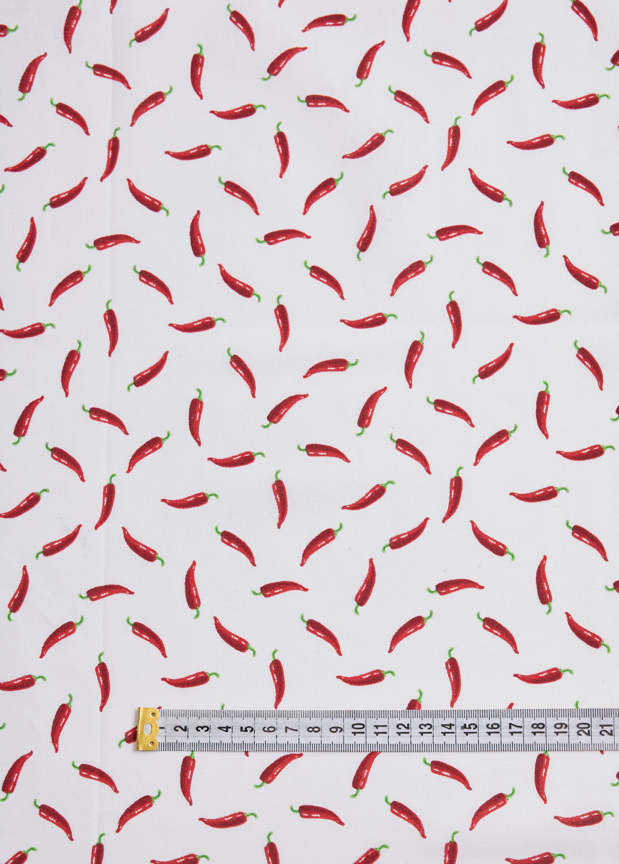 Coupon tissu déco imprimé piments