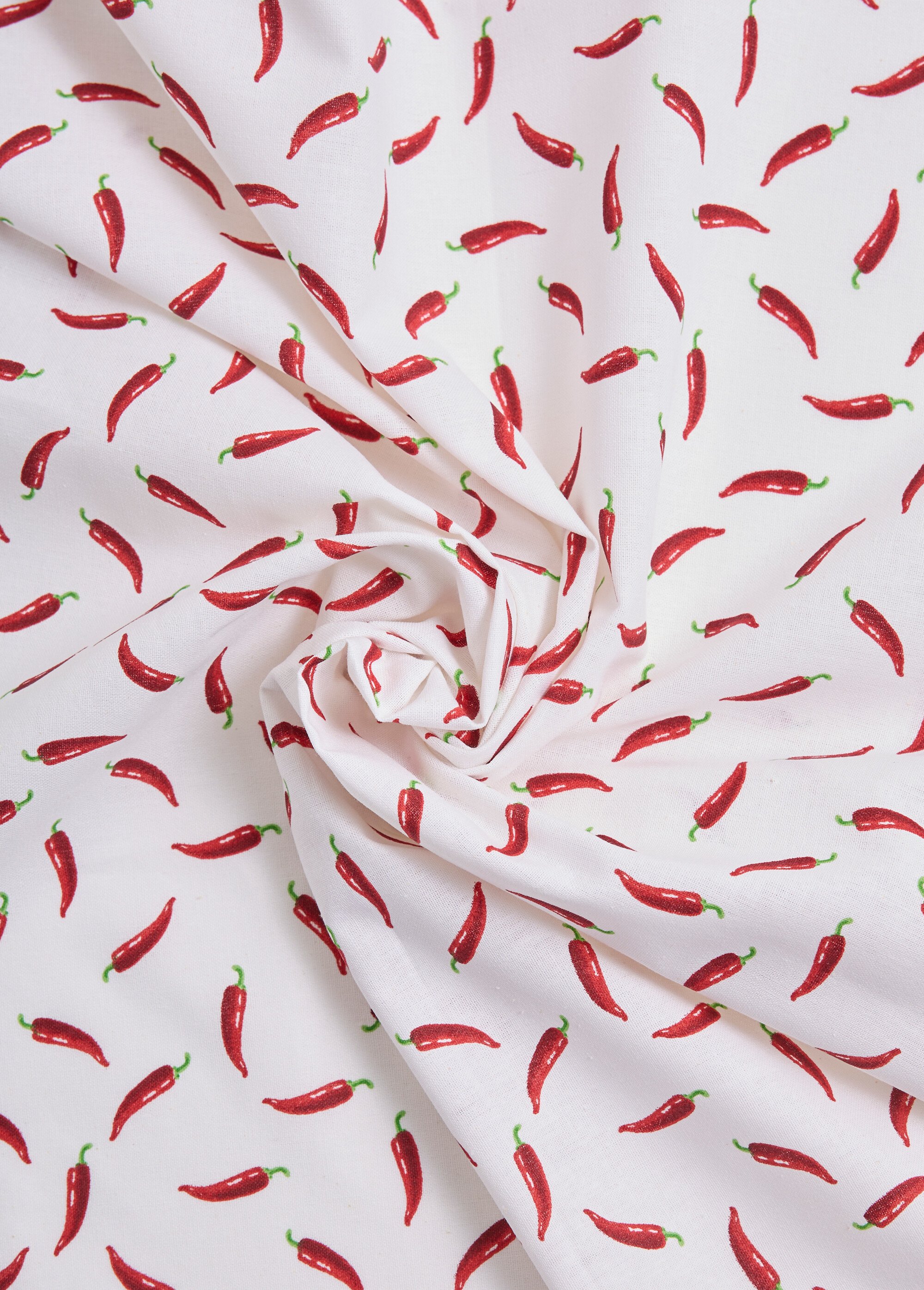 Coupon tissu déco imprimé piments