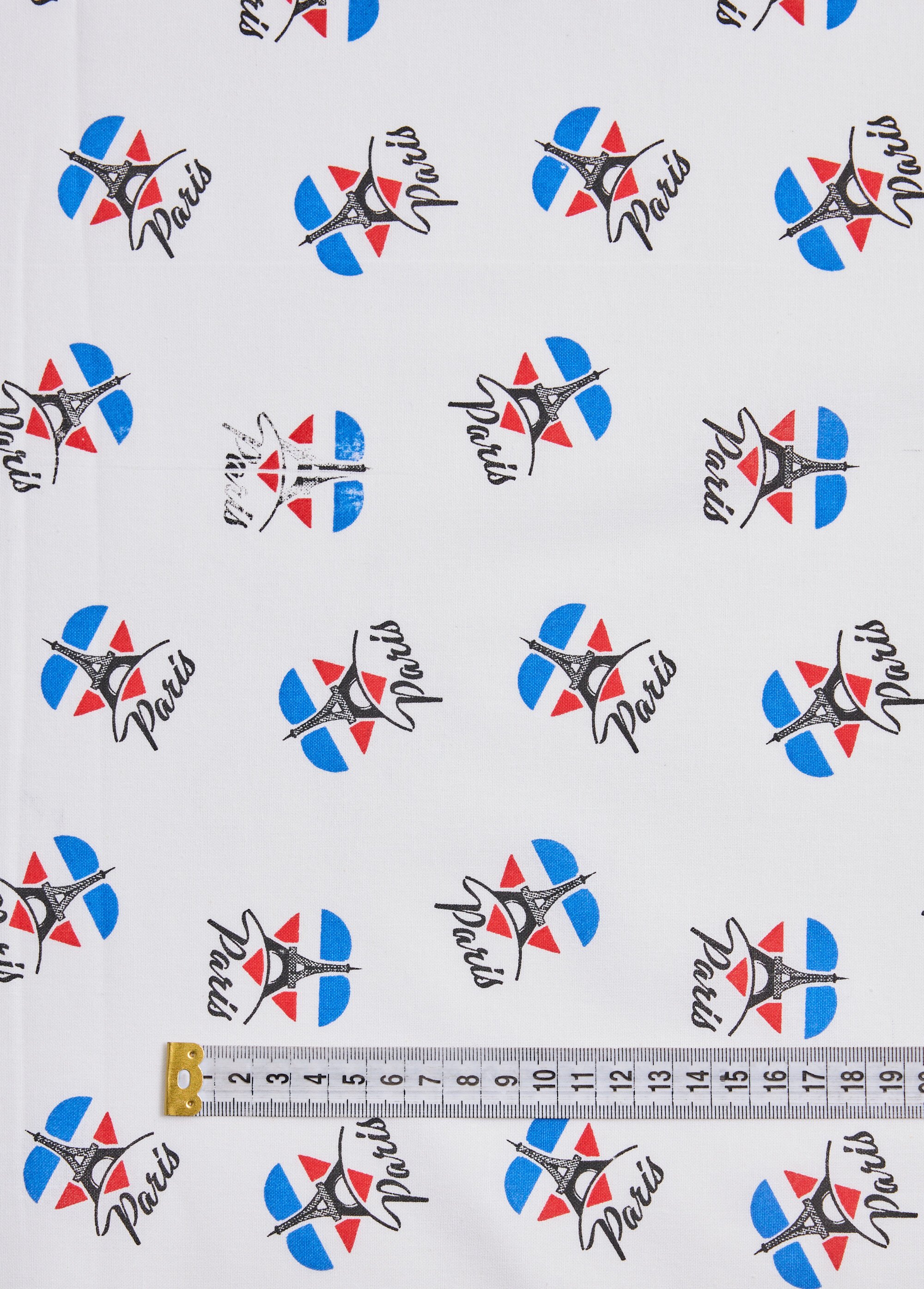 Coupon tissu déco inscriptions Paris