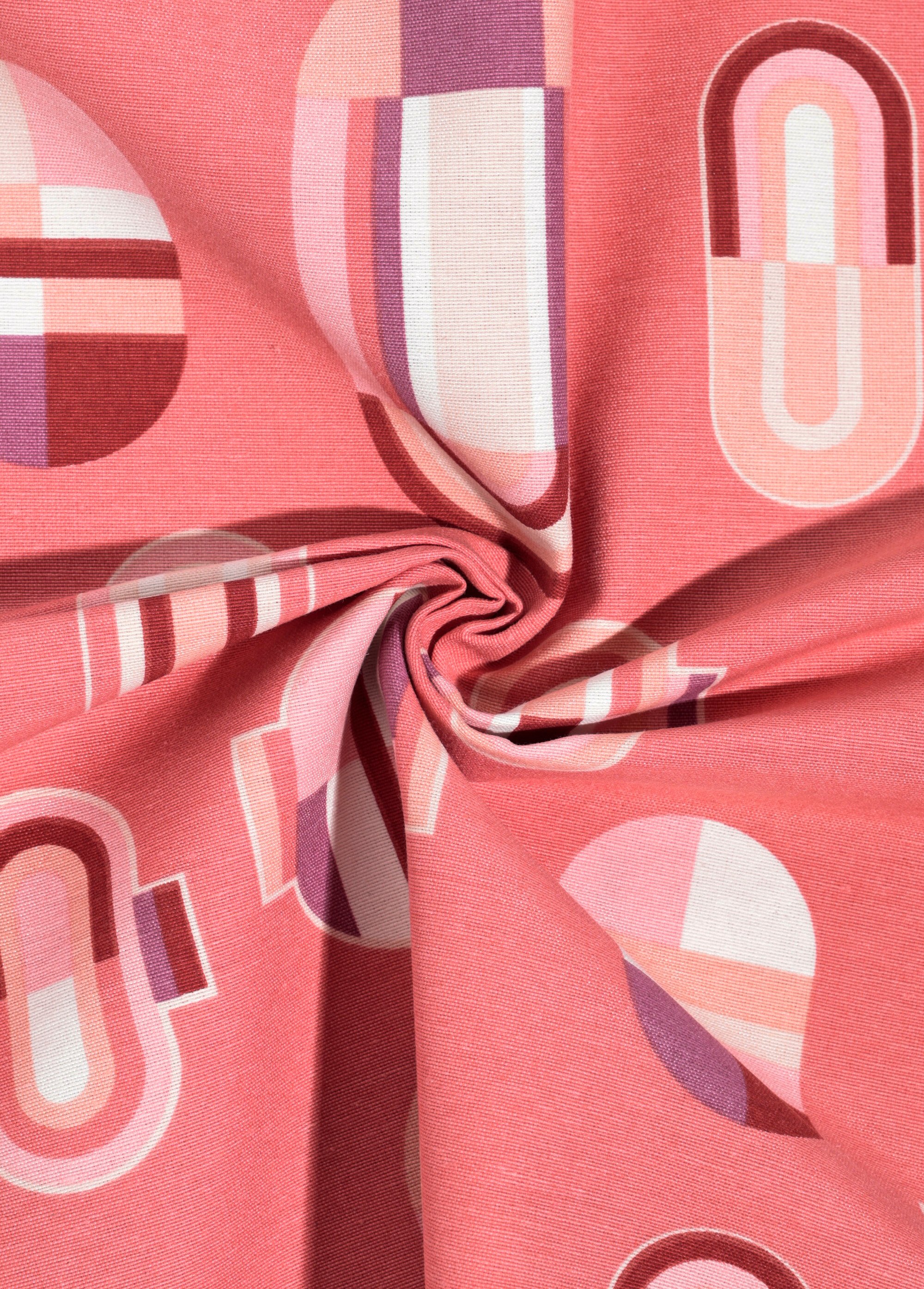 Coupon tissu déco, ovale rétro 2x1,4m ROSE COT149868 FA1