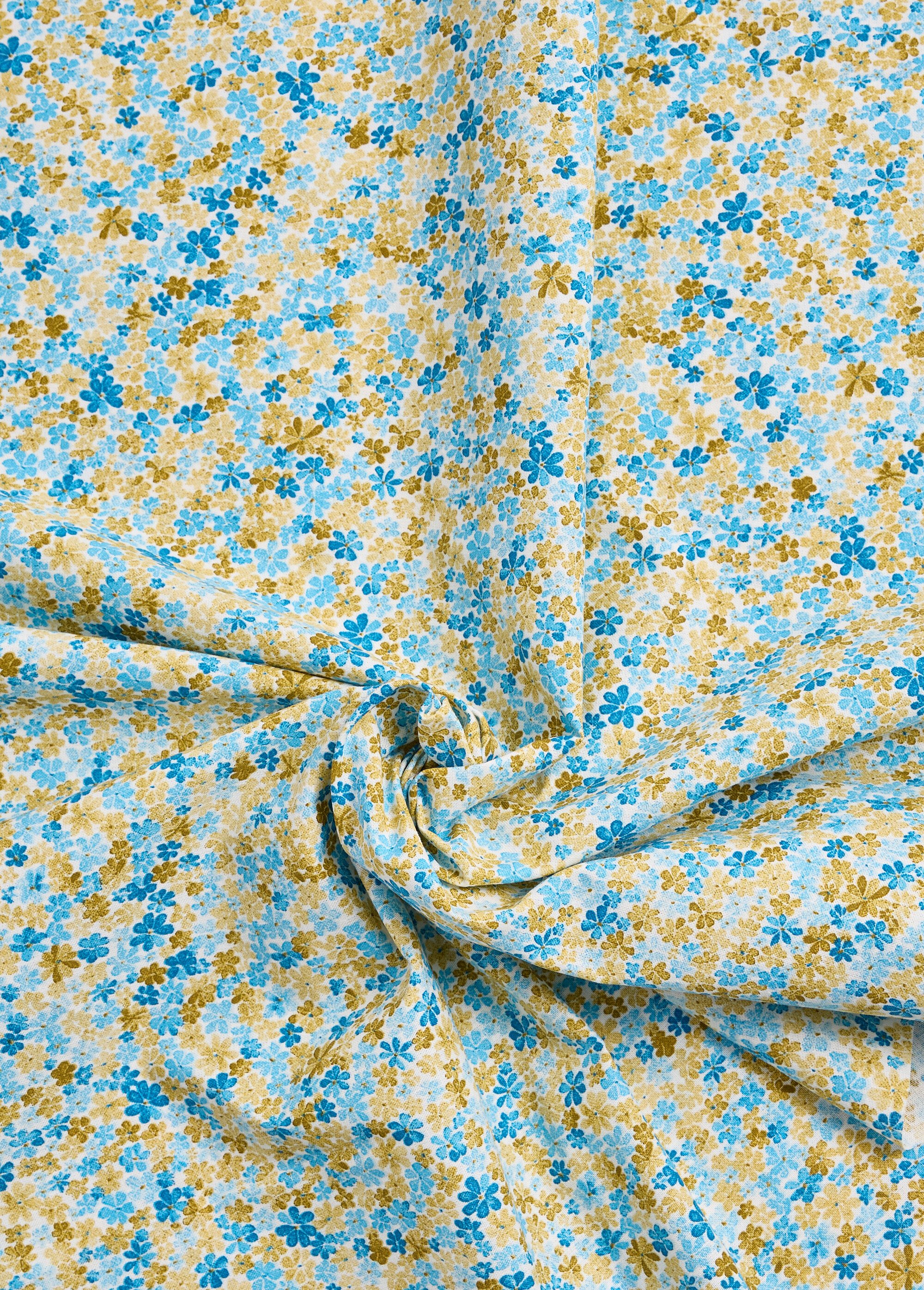 Coupon tissu motif fleuri 13B